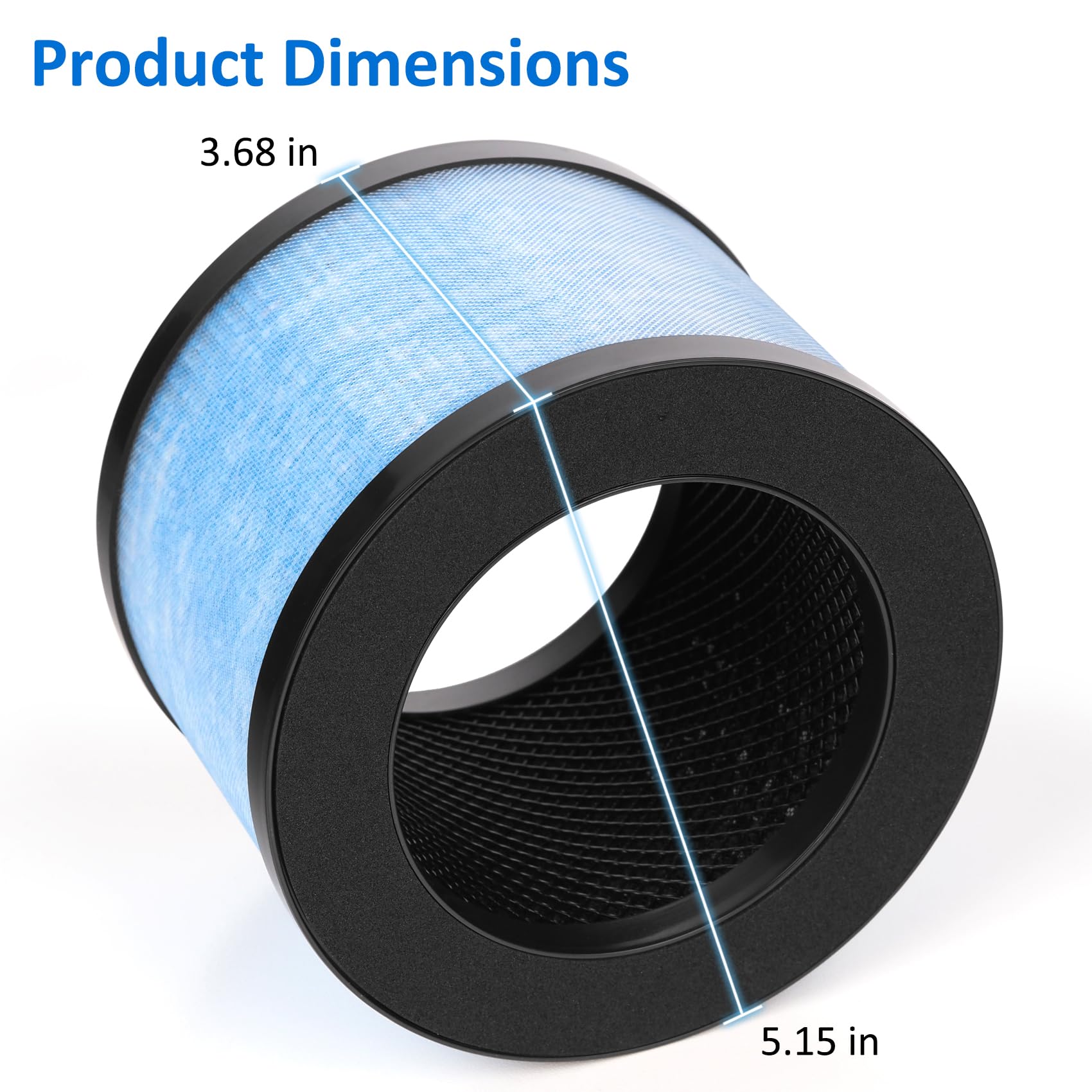 2 Pack Mk01 Mk06 True Hepa Replacement Filter Compatible With Mk01 Mk06 And Dh Jh01 Air Purifier, Standard Version