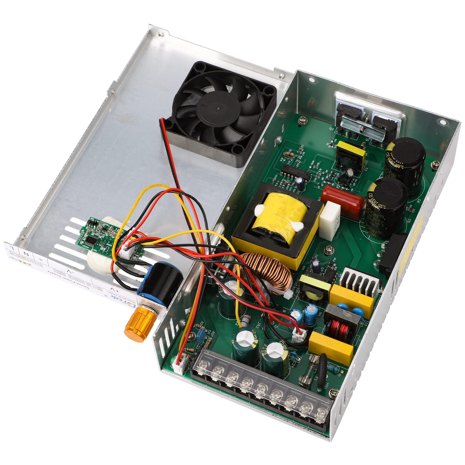 Drok 48V Power Supply, Ac 110V/220V To Dc 0 48V 10A 480W Buck Converter Dual Display, Variable Adjustable Transformer Regulated