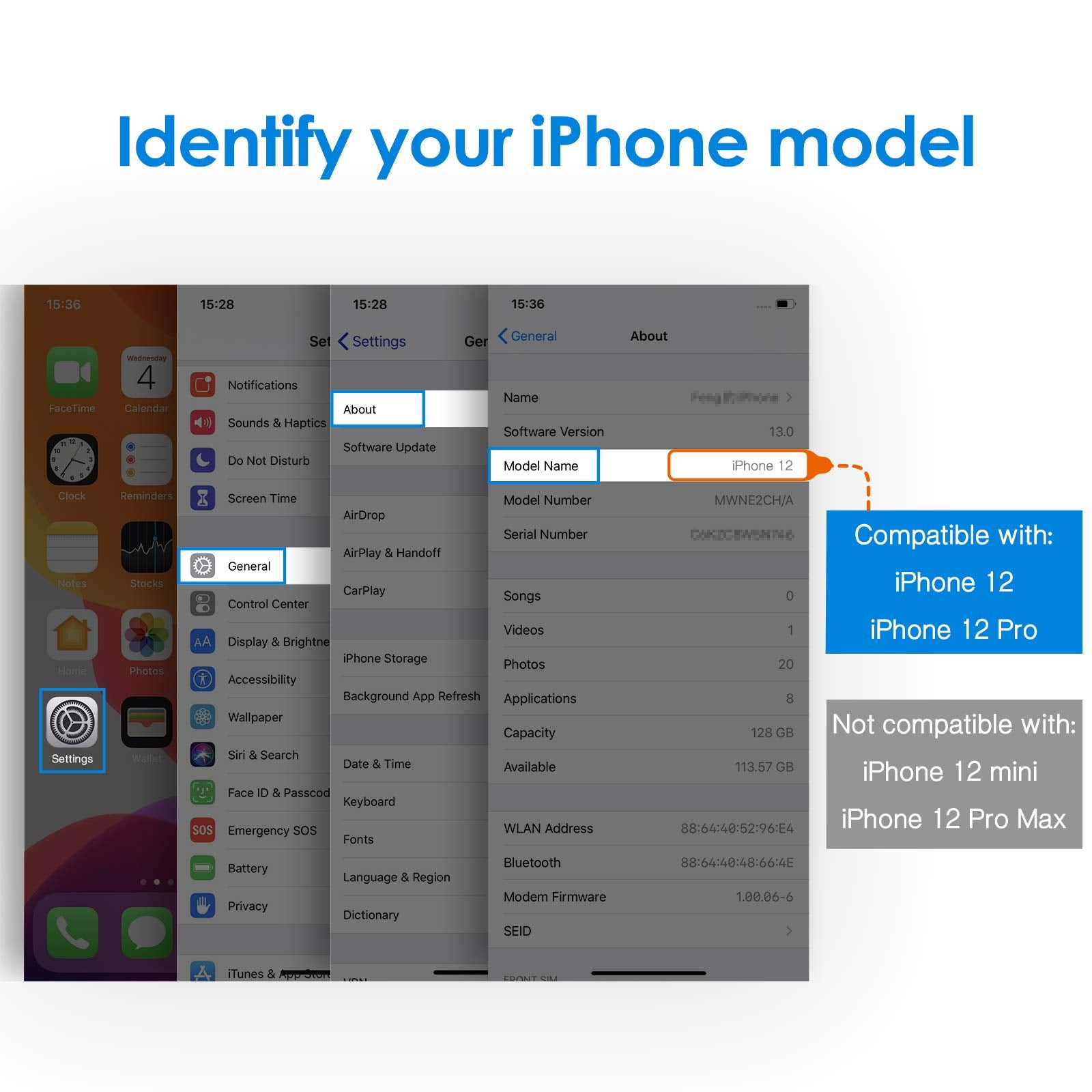 Jetech Privacy Screen Protector For Iphone 12/12 Pro 6.1 Inch, Anti Spy Tempered Glass Film, 2 Pack