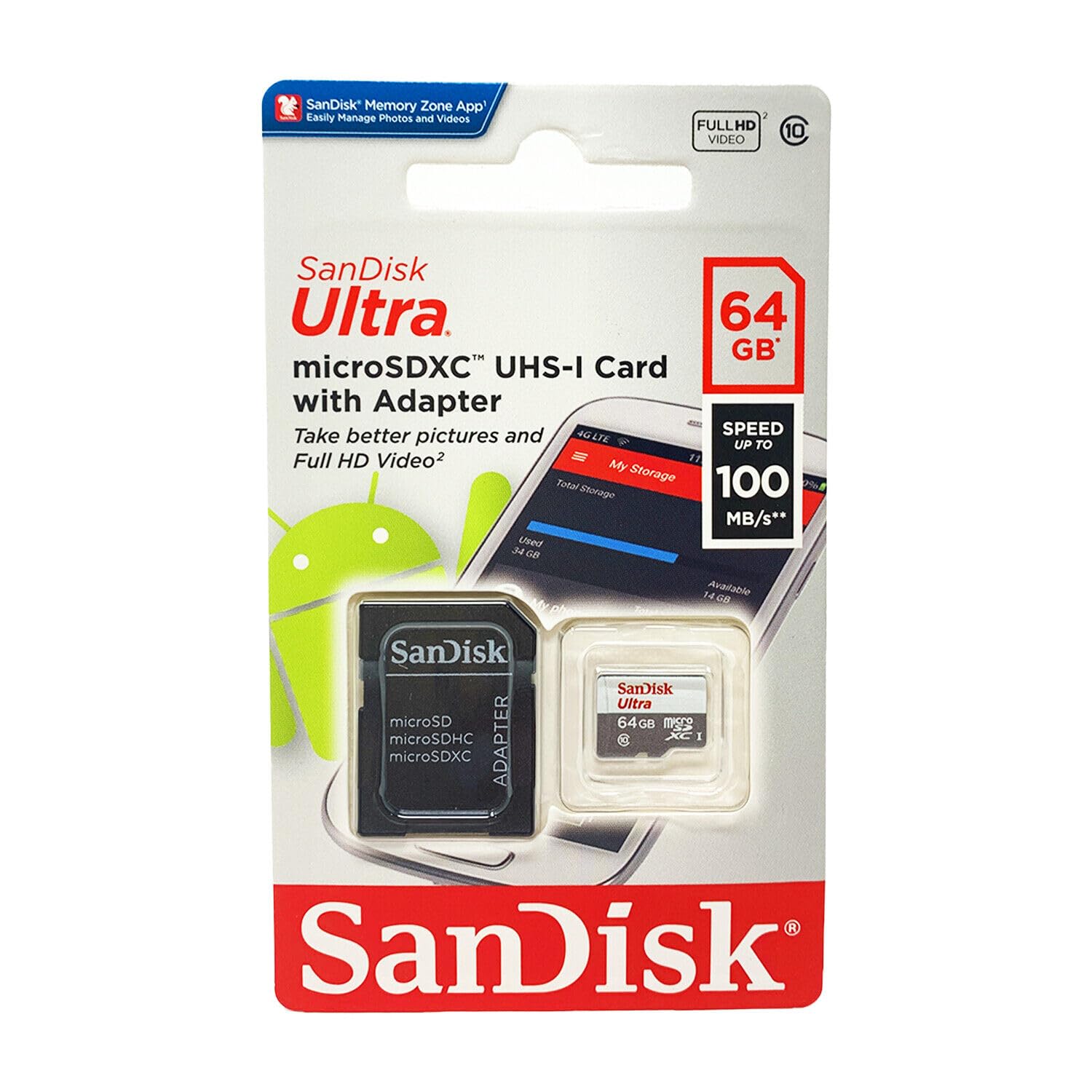 Sandisk Ultra - Flash Memory Card - 64 Gb - Microsdxc Uhs-I (Sdsqunc-064G-An6Ia)