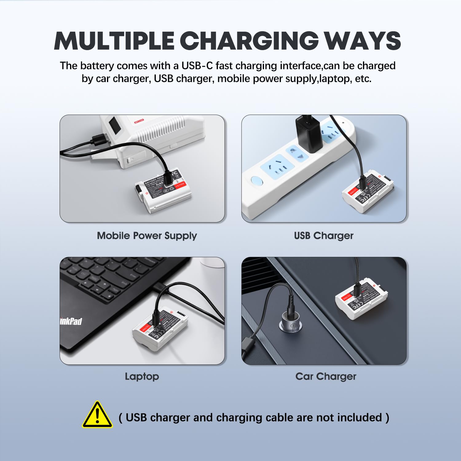 VILTROX EN-EL15C 2400mAh Rechargeable Camera Battery Type-C Fast Charging for Nikon Zf Z8 Z7 Z6 D850 D750