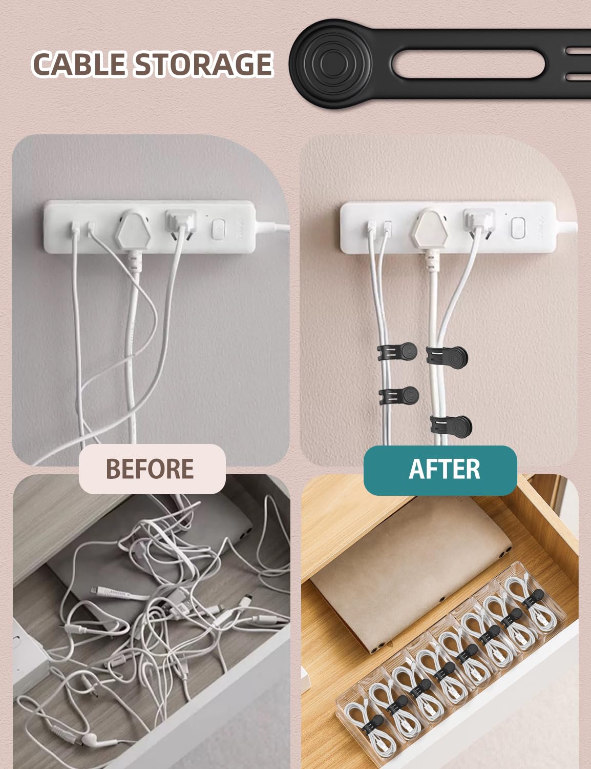 Silicone Magnetic Cable Ties, 4.72 Inch Upgraded Cord Ties With Magnet Cable Strap Cord Wrap For Travel Phone Usb Charging Cable