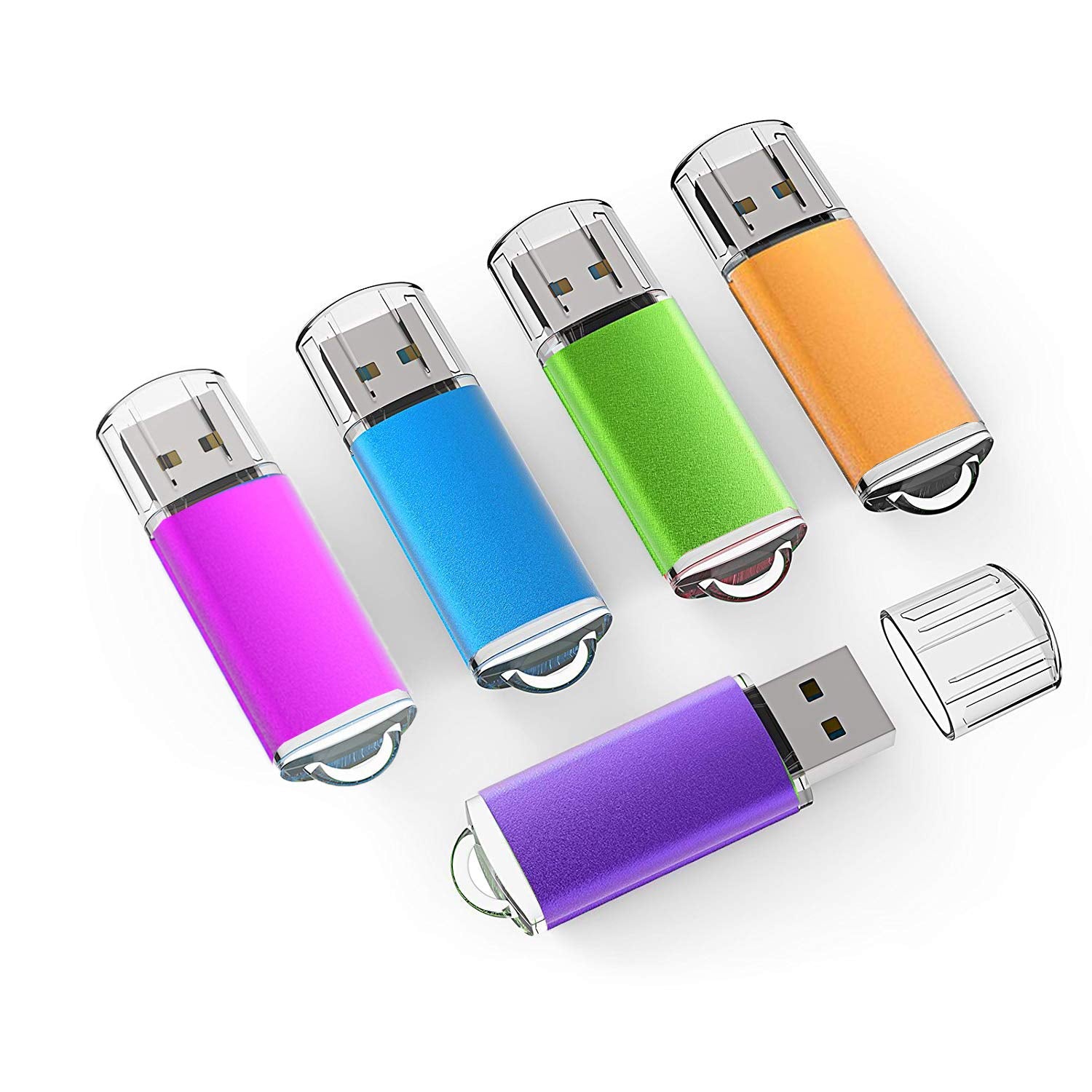 K&Zz 16Gb Usb Flash Drive 5 Pack Usb 2.0 Thumb Drives Memory Stick Gig Drive 16G Pen Drive Usb Stick Flash Stick Jump Drive For Pc Laptop, Multicolored