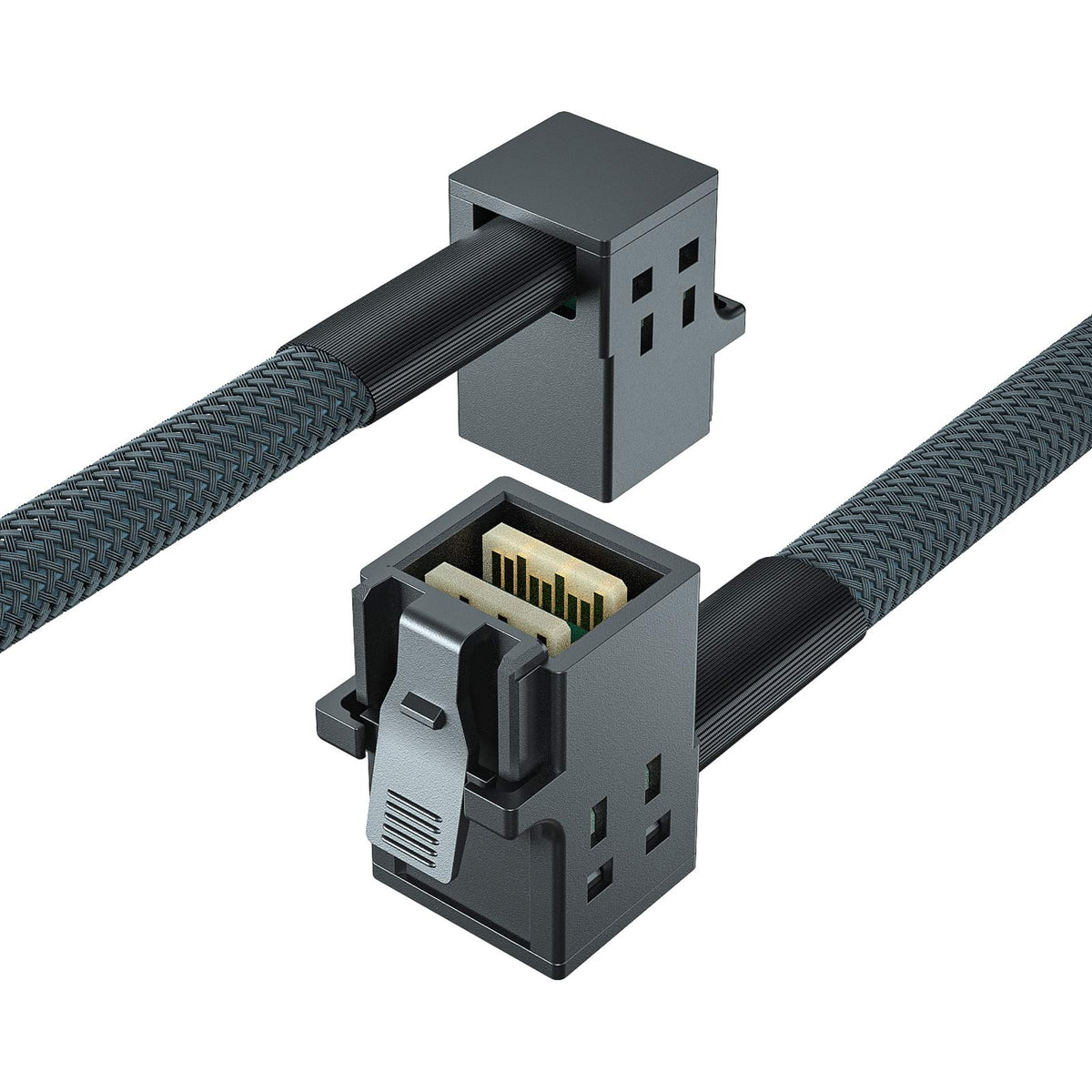 10Gtek# Internal Mini Sas Hd Sff 8643 To Sff 8643 Cable, Right Angle To Right Angle, 0.75 M
