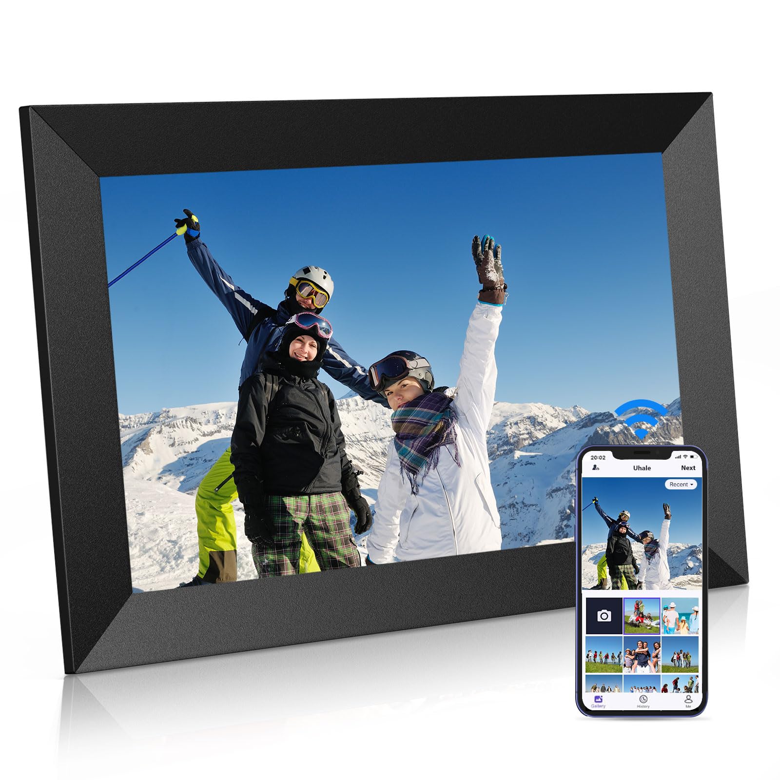 Uhale Digital Picture Frame Wifi 10.1 Inch Hd Ips Touch Screen Electronic Picture Frame Slideshow Smart Loop Digital Photo Frame