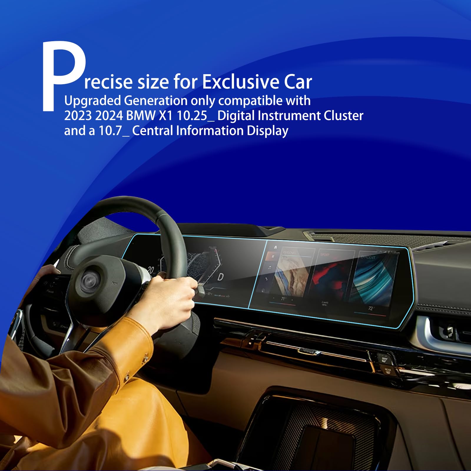 Xxciwp Tempered Glass 2023 2024 2025 Bmw X1 Xdrive28I Bmw Screen Protector For 2024 2023 Bmw X1 U11 Touch Screen 2024 Bmw M35I A