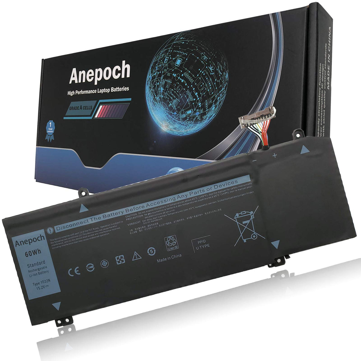 Anepoch 1F22N Laptop Battery Replacement For Dell Alienware 2018 M15 G5 15 5590 G7 7790 7590 Alw15M D1735R R2 R1 2019 M17 Series