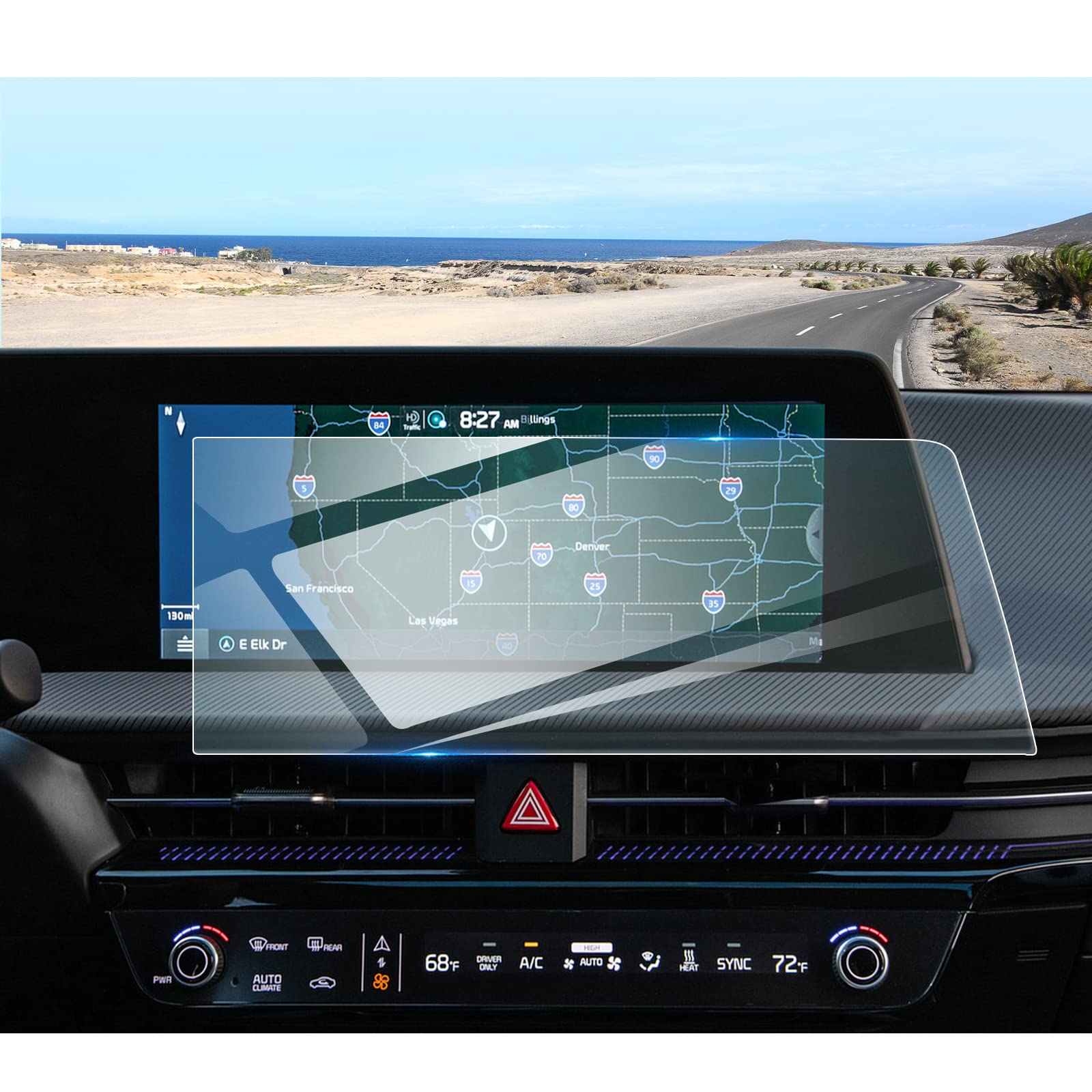 Coleya 2022 2023 2024 Ev6 Screen Protector For Kia Ev6 (Light/Wind/Gt Line/Gt/First Edition)12.3 Inch Touch Screen, 9H Tempered