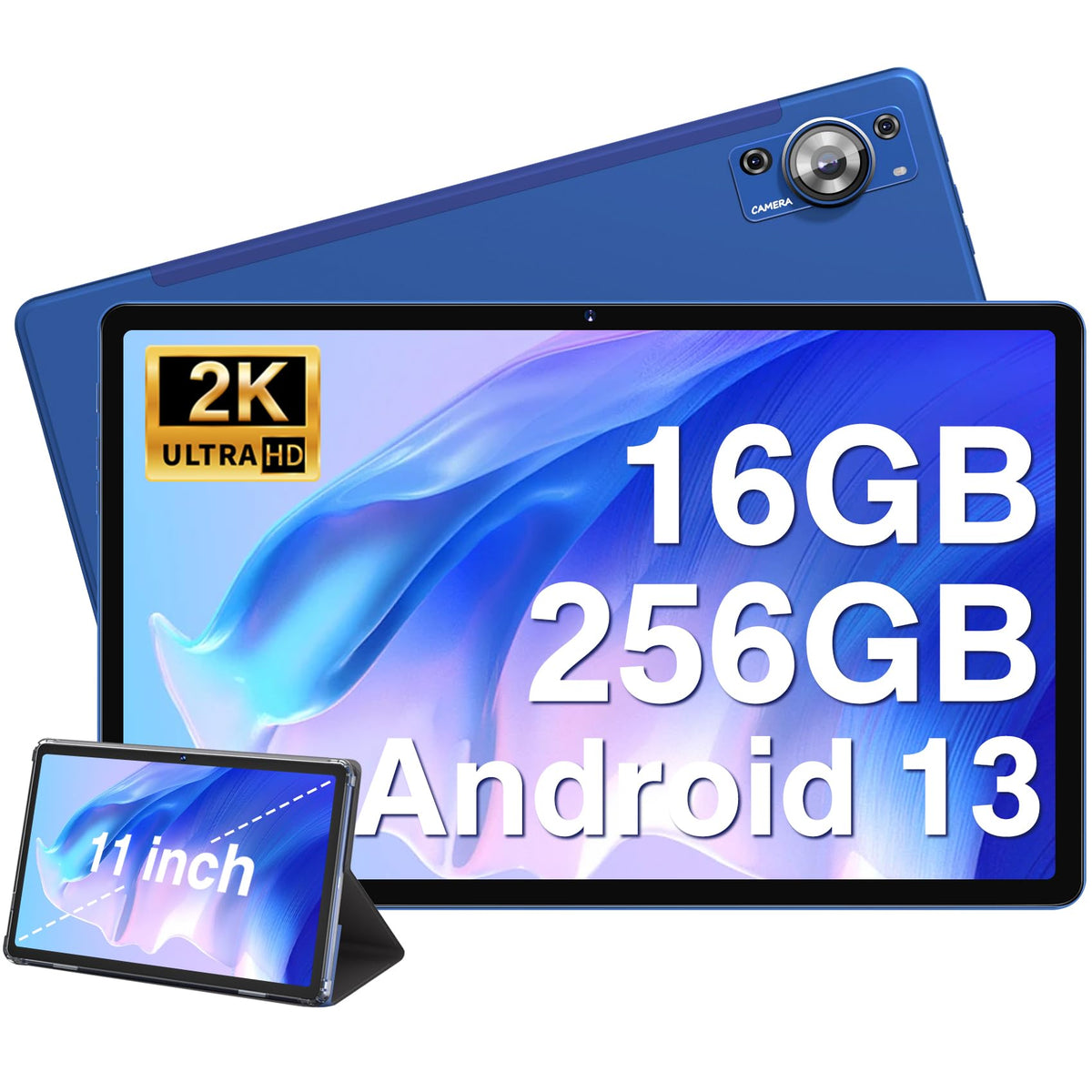 Ziovo 2023 Newest Tablet 11 Inch Android 13 Tablets, 16Gb Ram+256Gb Rom+1Tb Expand, Octa Core 2.0Ghz, 2K 2000 X 1200 Fhd Display