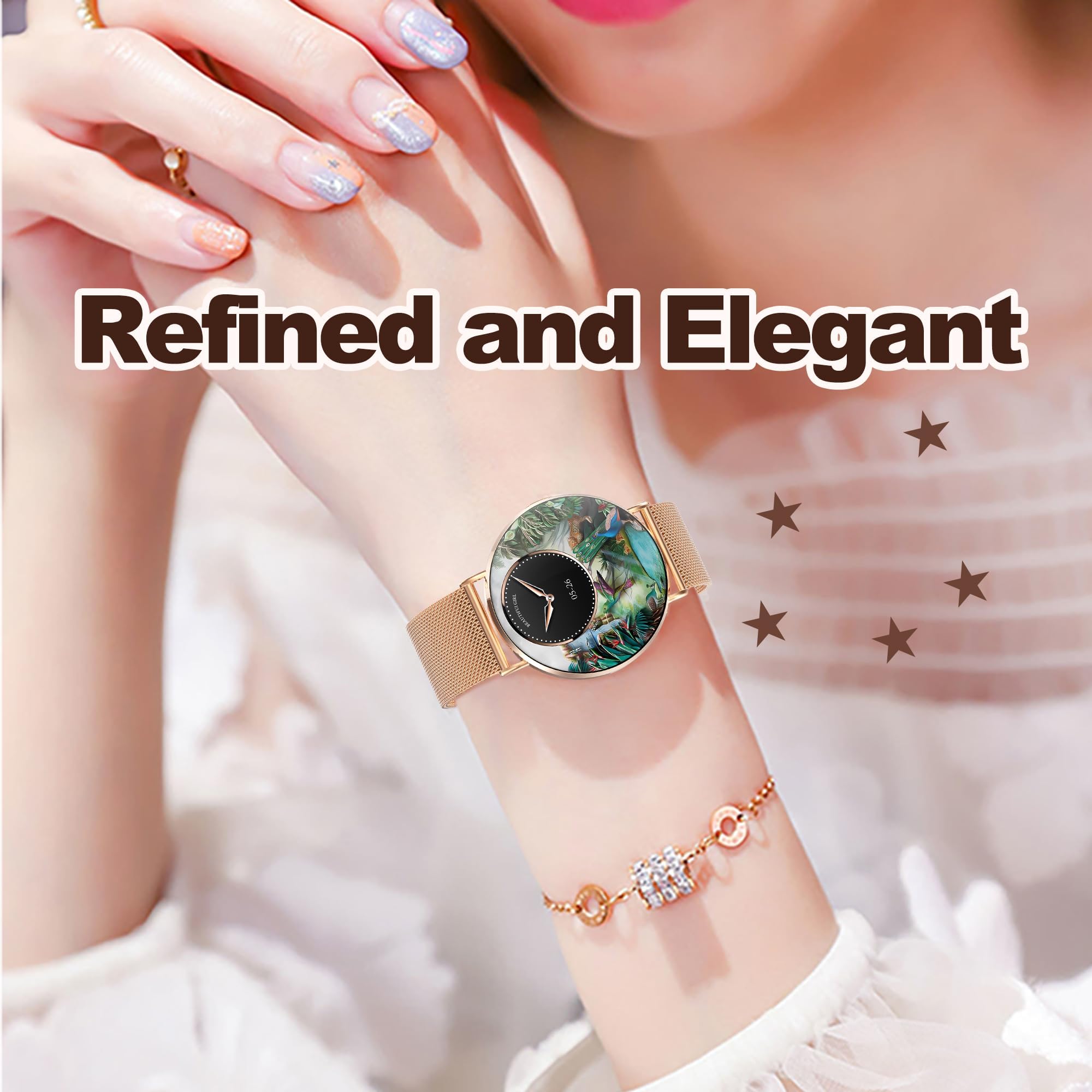 Ultra-Slim Smart Watches For Women(Call/2 Bands/All Metal), 41Mm,1.32 '' Amoled Ultra-Clear Screen Fitness Tracker With Spo2/Hea