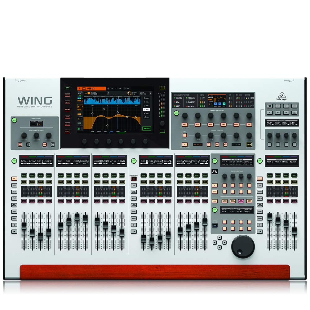 Behringer Wing 48 Channel, 28 Bus Full Stereo Digital Mixing Console With 24 Fader Control Surface And 10 Touch Screen