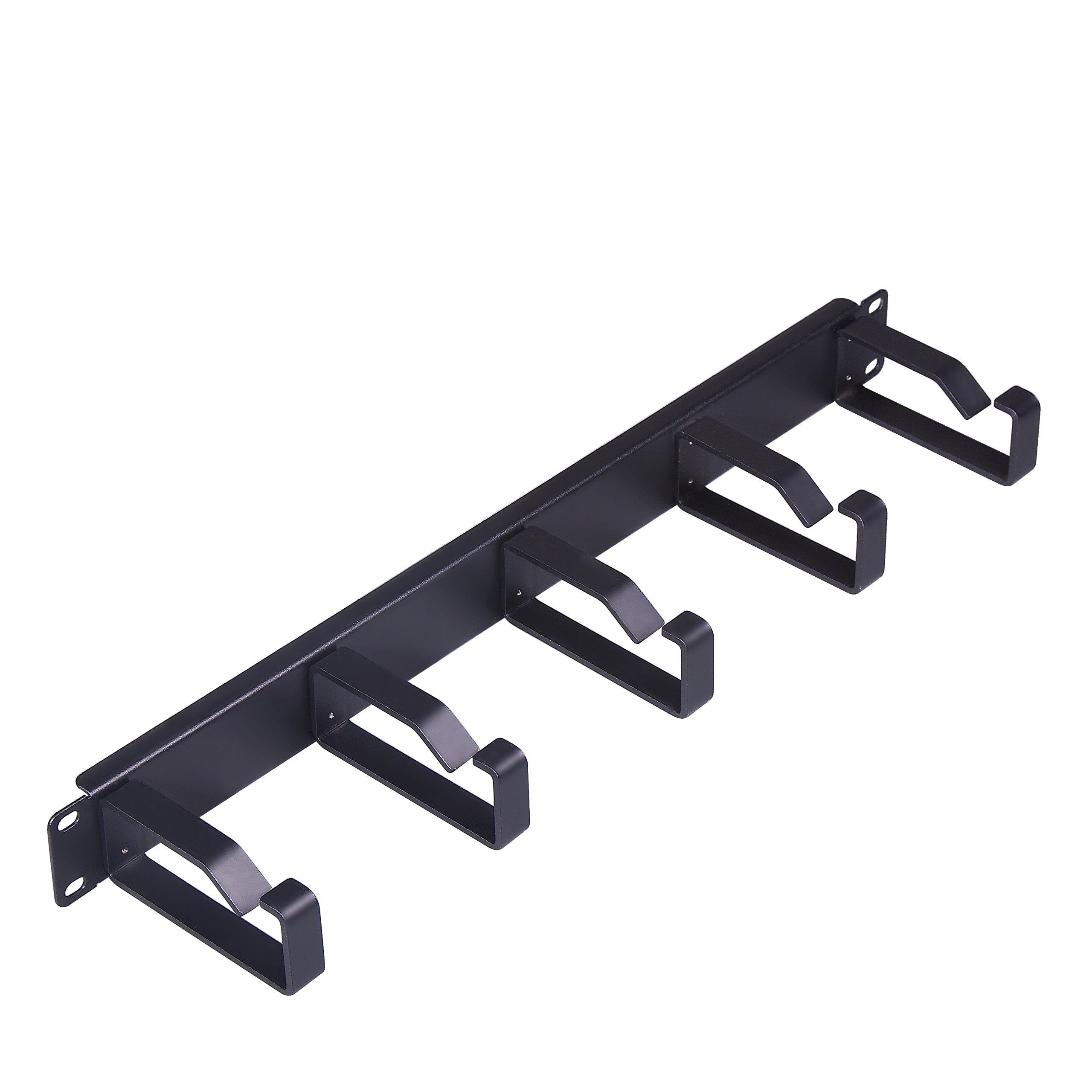 Rosewill 1U 19 Inch Rack Mount Horizontal Cable Management With 5 Metal Rings And Mounting M6 Screws, Metal Rings Cable Manager