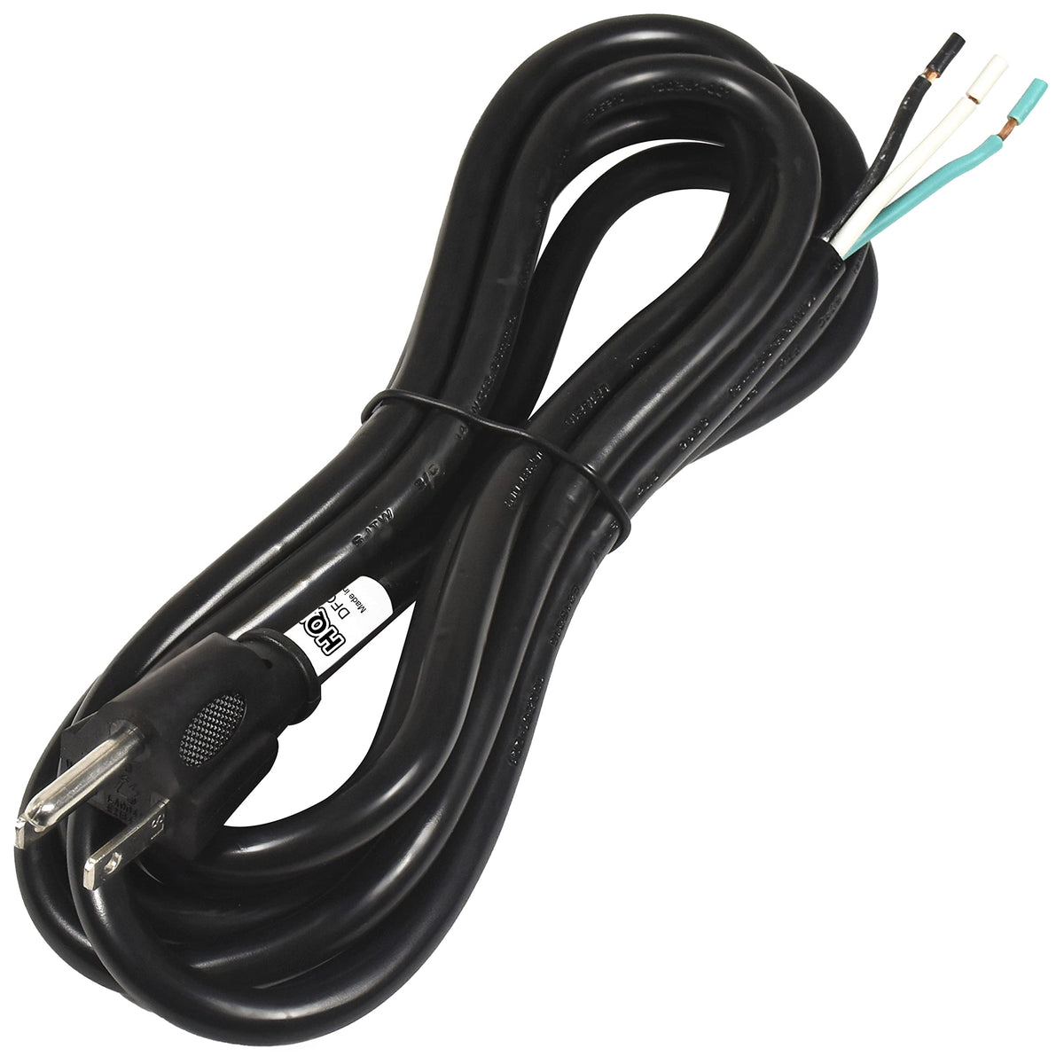 Hqrp 10Ft 14 Gauge 3 Prong 14/3C Heavy Duty Replacement Power Supply Cord Cable 110V 115V 120V Pigtail For Universal Ac Applianc