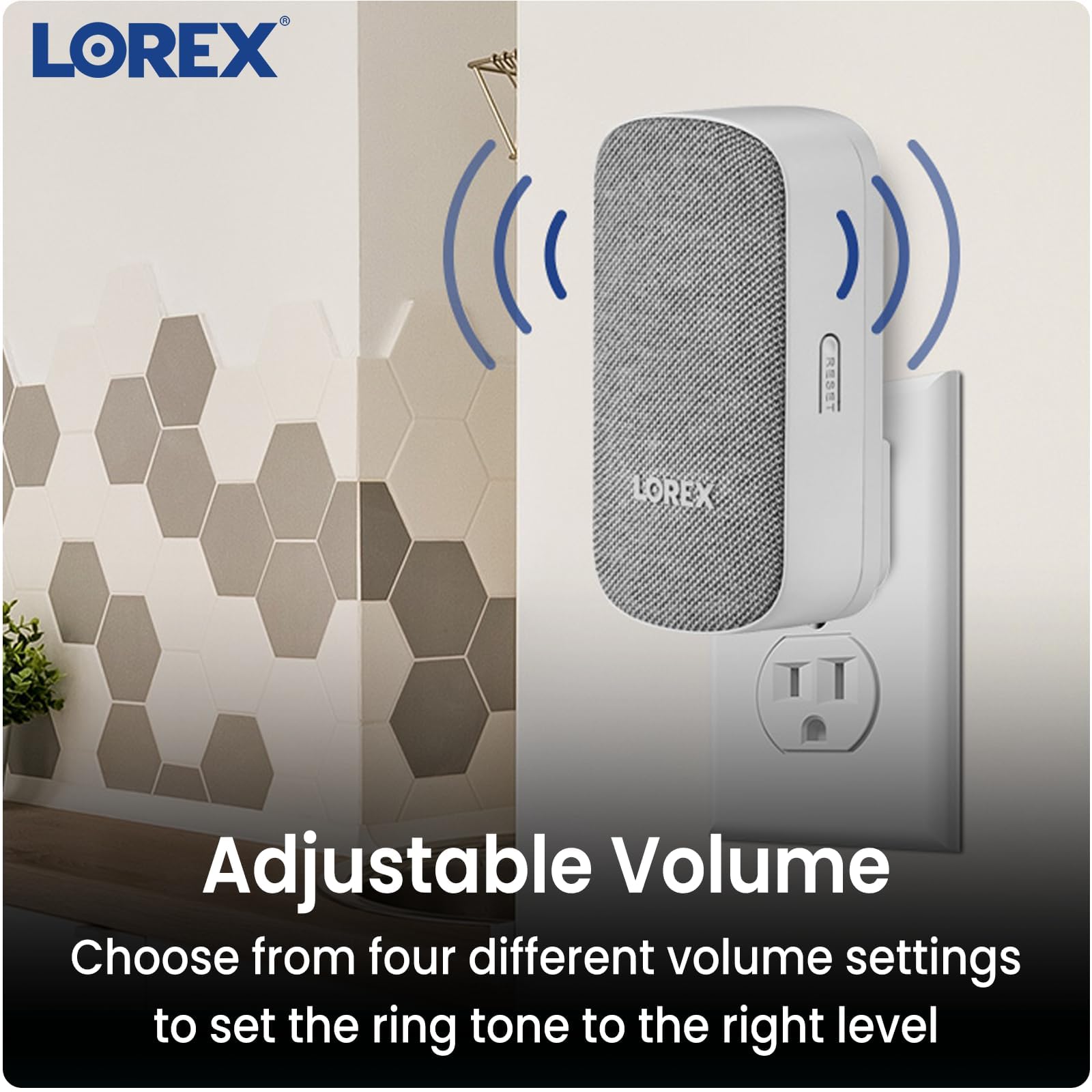 Lorex Wi Fi Chime Box Add On For Video Doorbells & Home Security System   Easy Plug And Play Installation, Customizable Digital