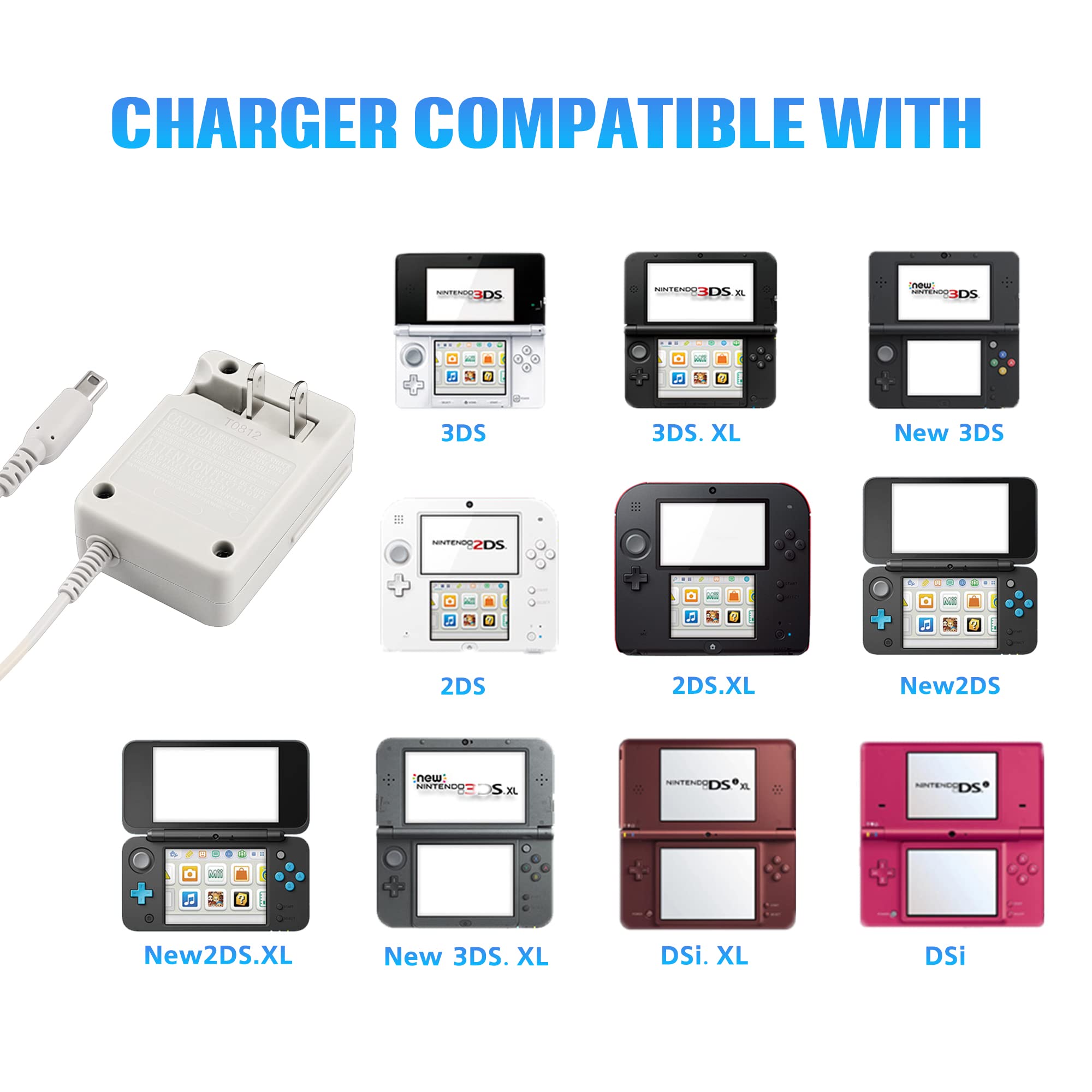 Dsi Charger Kit, Ac Power Adapter Charger And Stylus Pen For Nintendo Dsi, Wall Travel Charger Power Cord Charging Cable