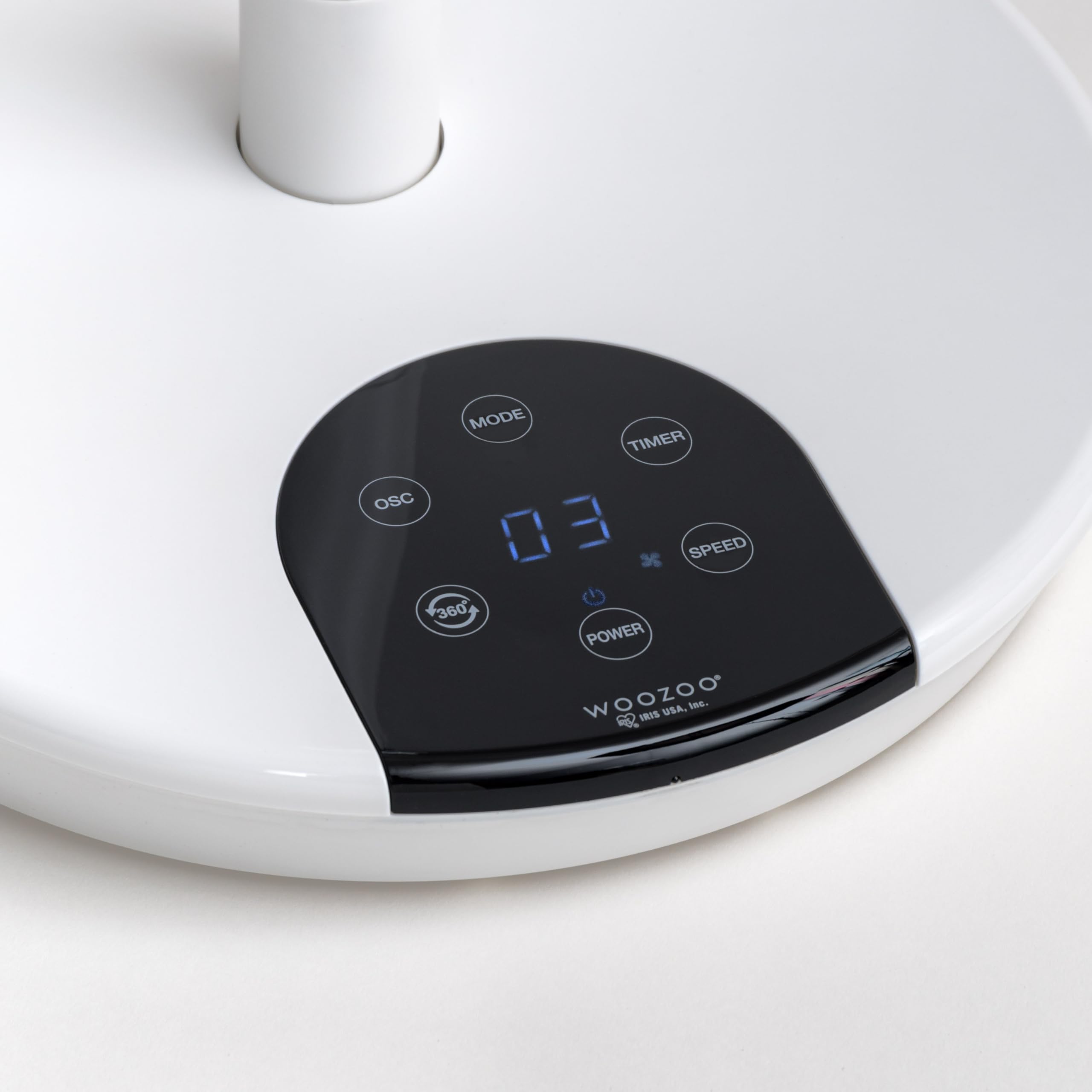 Iris Usa Woozoo Fan, Pedestal Standing Fan With Remote, 360 Oscillating Fan, 12 Speeds, Low Noise Dc Motor, 8H Timer, Touch Pane