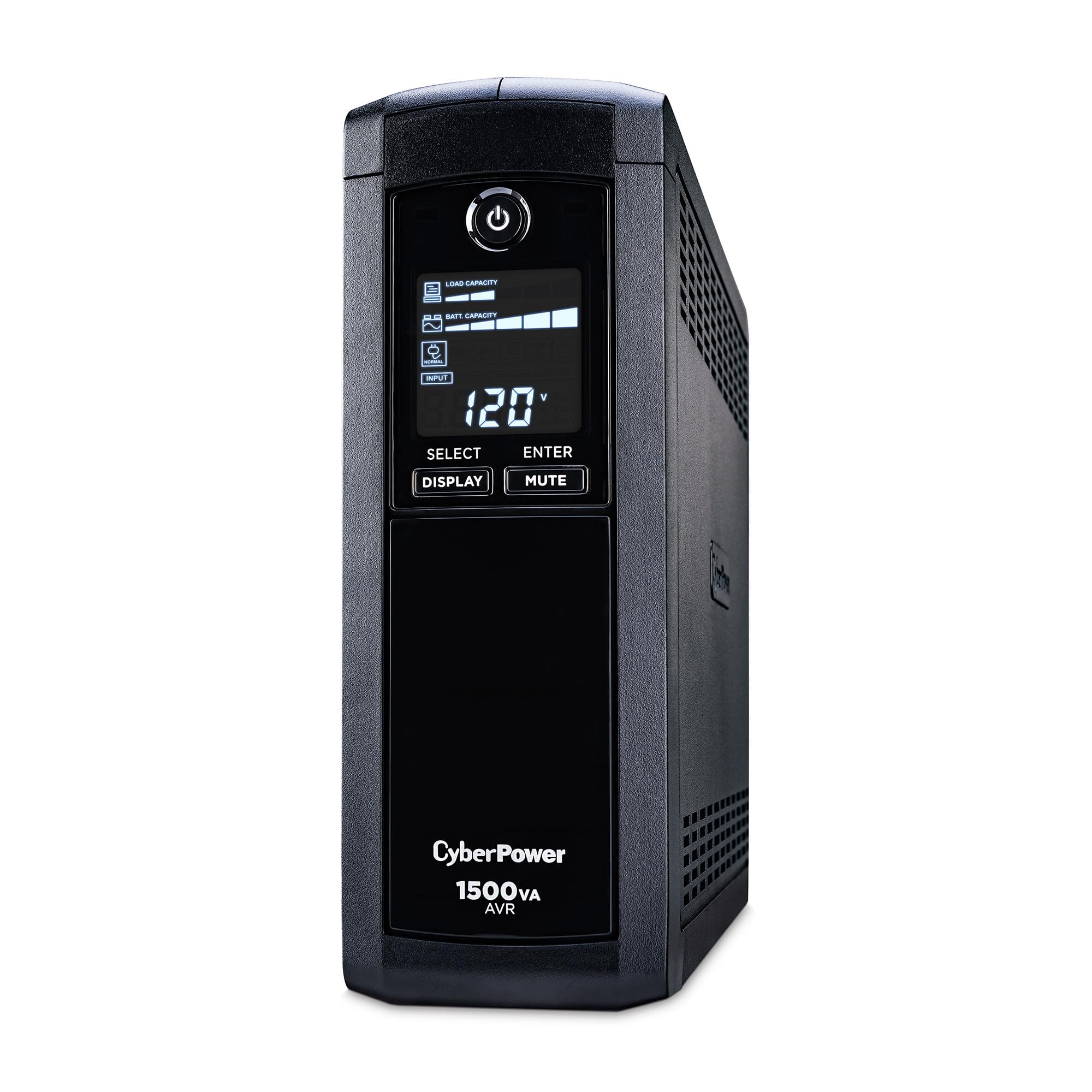 Cyberpower Cp1500Avrlcd Intelligent Lcd Ups Battery Backup And Surge Protector, 1500Va/900W, 12 Outlets, Avr, Mini-Tower, Ul Cer