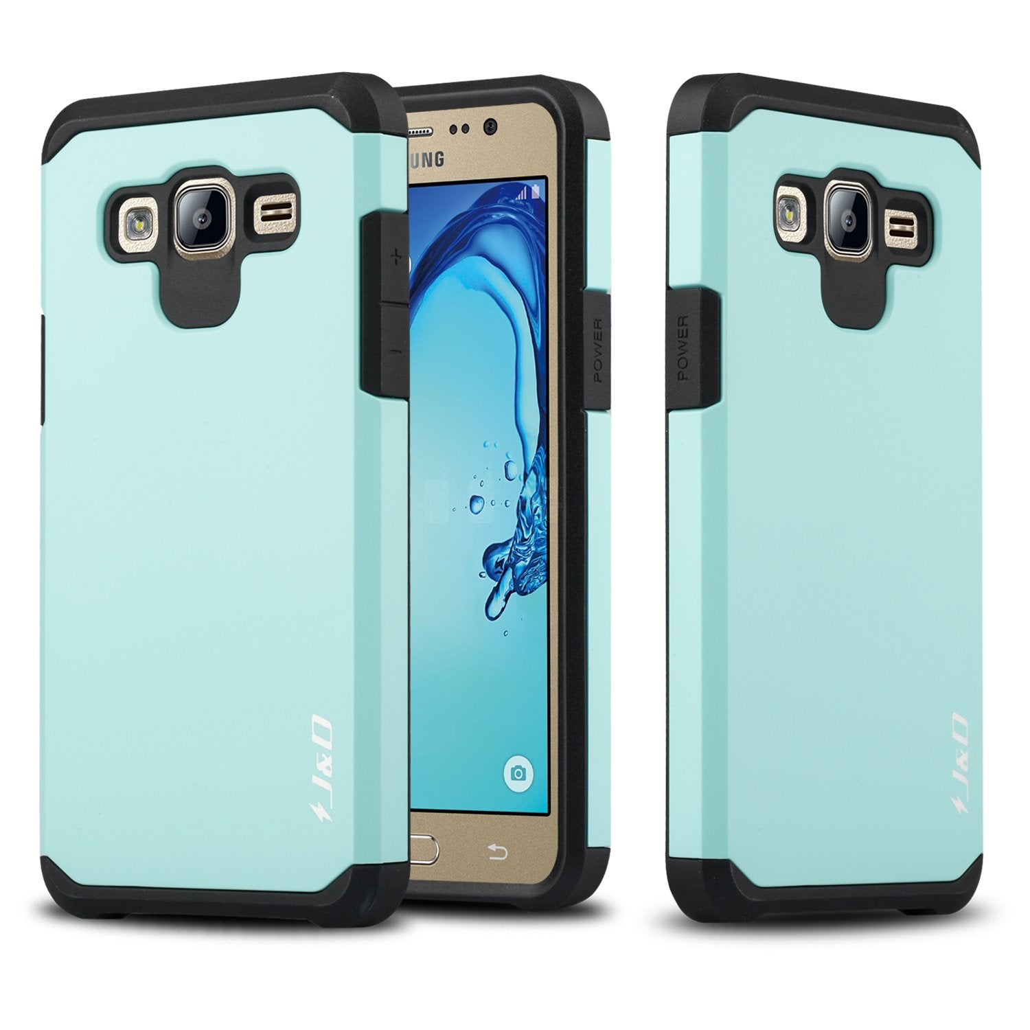 J&D Case Compatible For Galaxy On5 Case, Heavy Duty Dual Layer Hybrid Shock Proof Protective Rugged Bumper Case For Samsung Gala