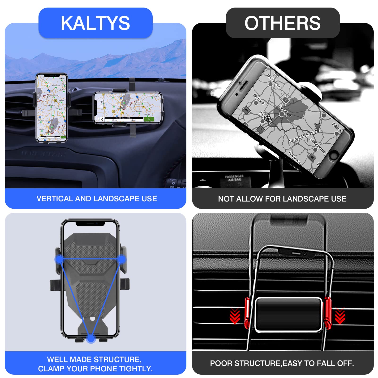 Karltys Car Phone Holder For Jeep Renegade 2015 2023 Accessories Renegade Cell Phone Holder Air Vent Mount For 4 7 Inch Phones H