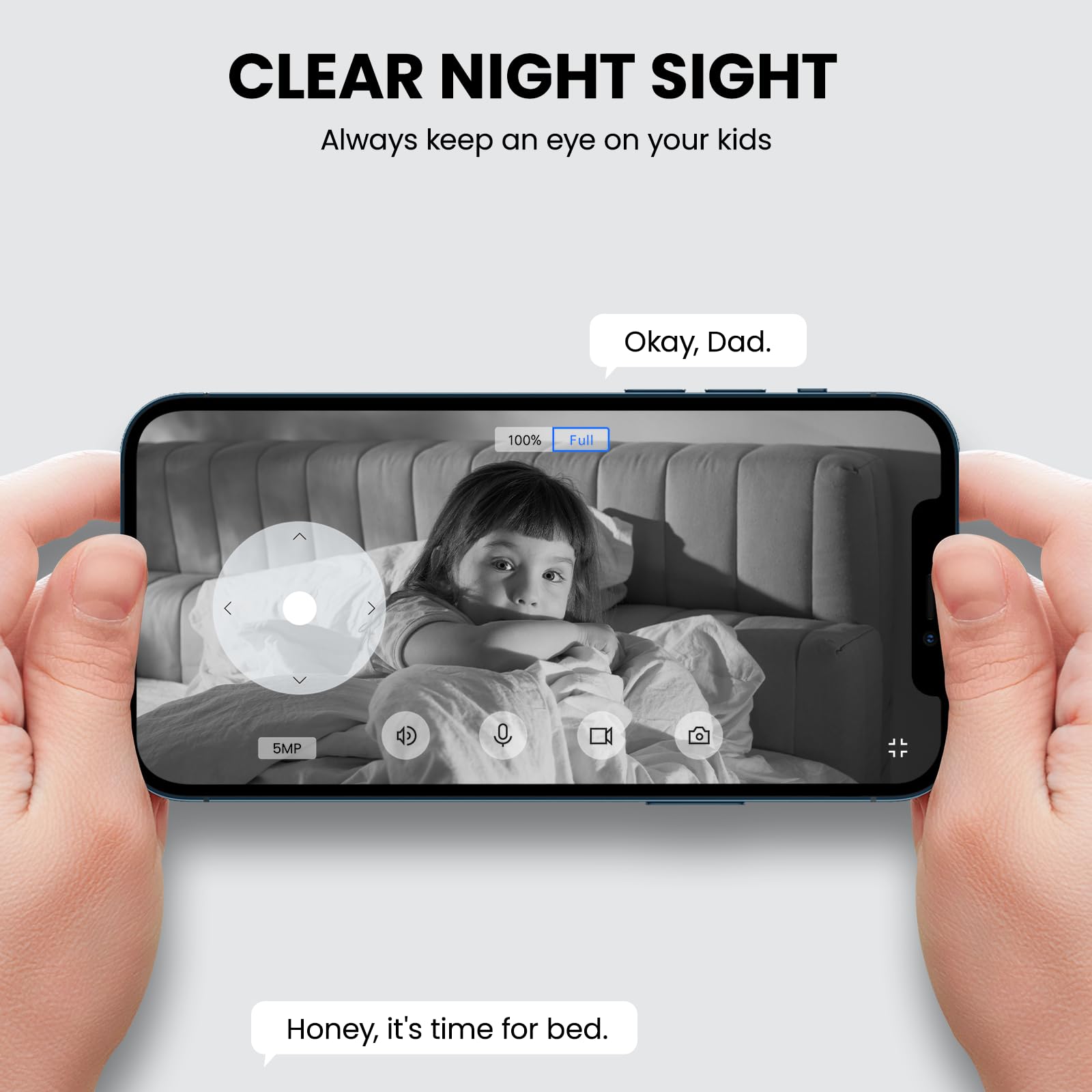 Galayou 5Mp Security Camera Indoor 360 Degree 2.4G Wifi Cameras For Home Security For Baby/Nanny/Dog/Pet Camera With Auto Tracki