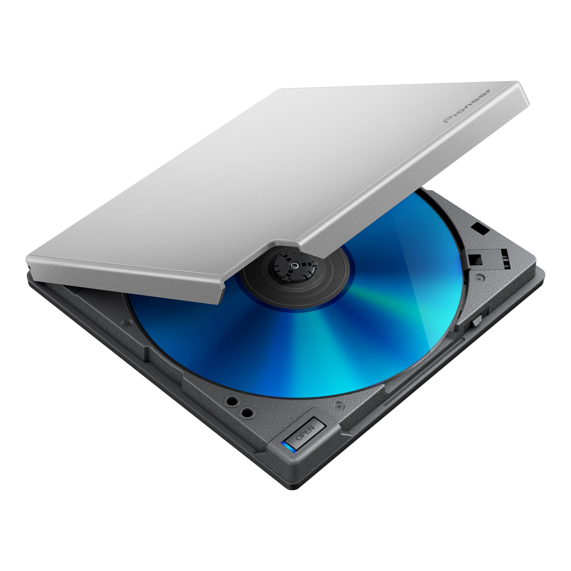 Pioneer External Blu Ray Drive Bdr Xd08S Usb 3.2 Gen1 (Usb Type C) / 2.0 Slim Portable Bd/Dvd/Cd Writer Silver