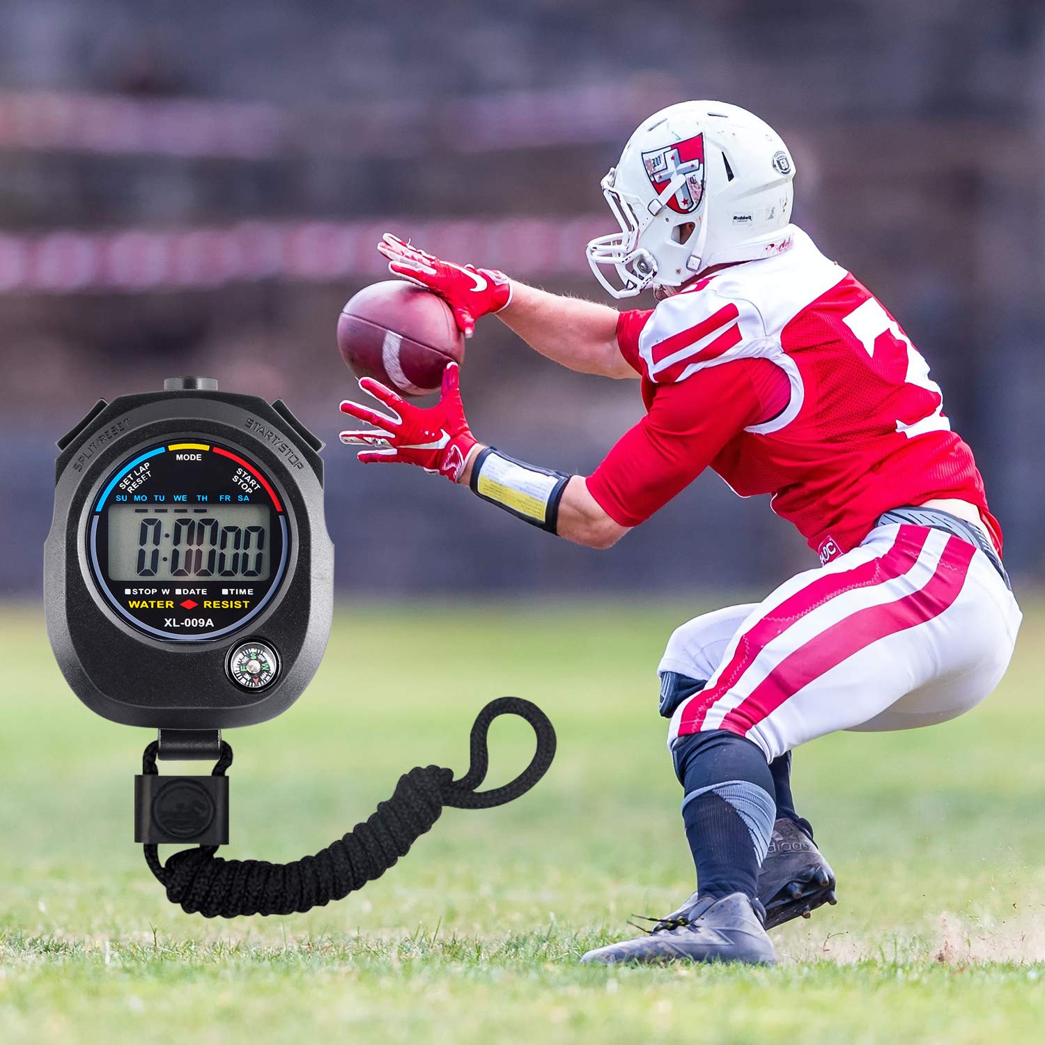 Kingl Digital Stopwatch Timer   Interval Timer With Large Display (Stopwatch*5)