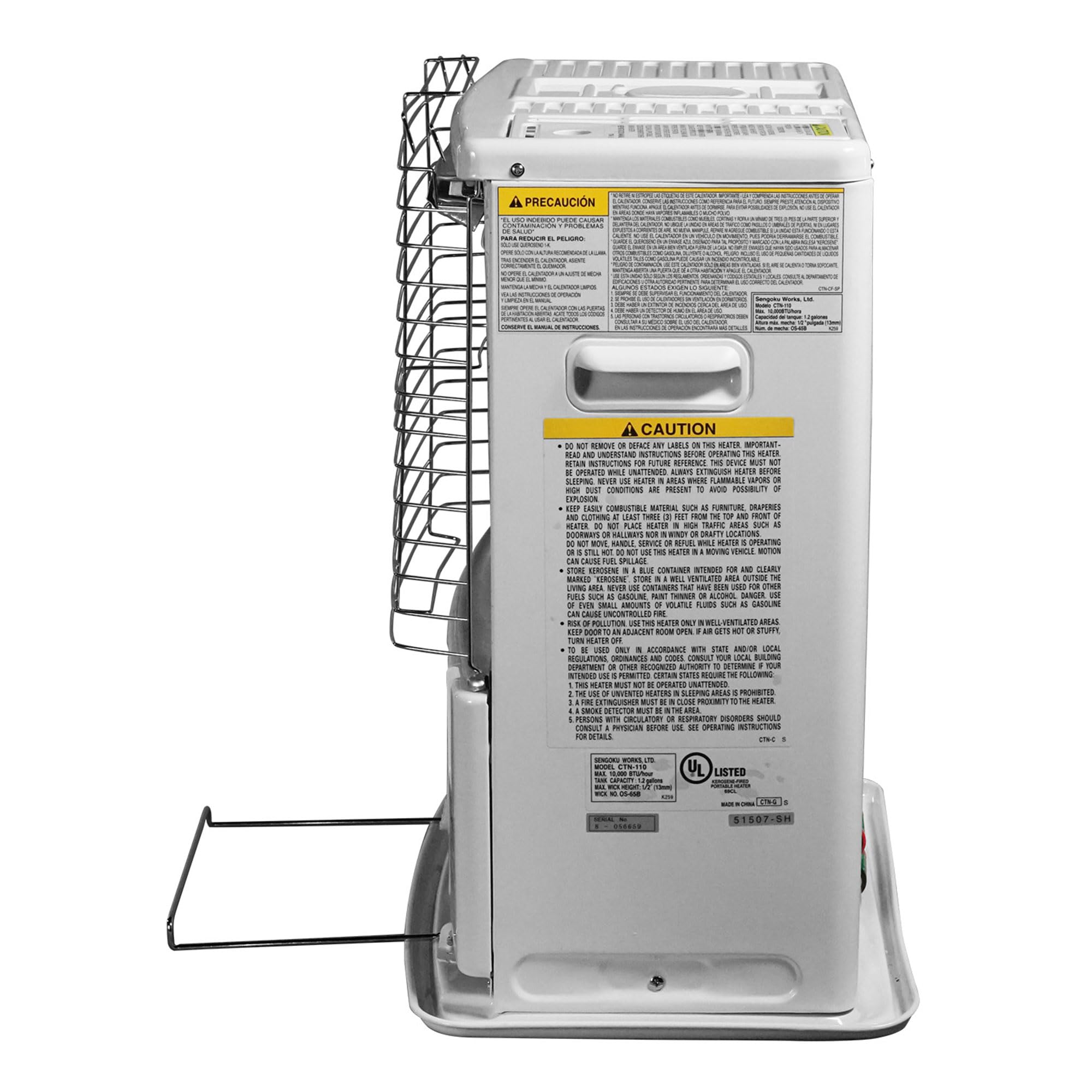 Sengoku Heatmate Economic Portable Radiant Kerosene 10000 Btu Space Heater With Automatic Safety Shut Off For 380 Square Feet Of