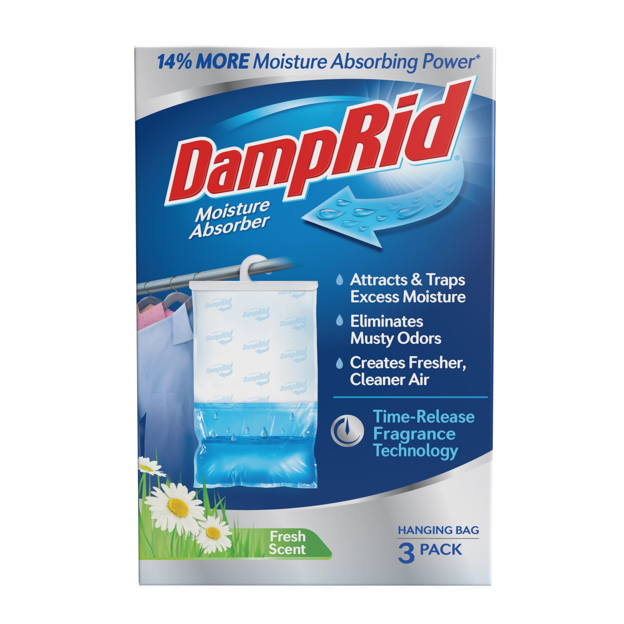 Damprid Fresh Scent Hanging Moisture Absorber, 1 Pound (Pack Of 3)   Eliminates Musty Odors For Fresher, Cleaner Air, Ideal For 