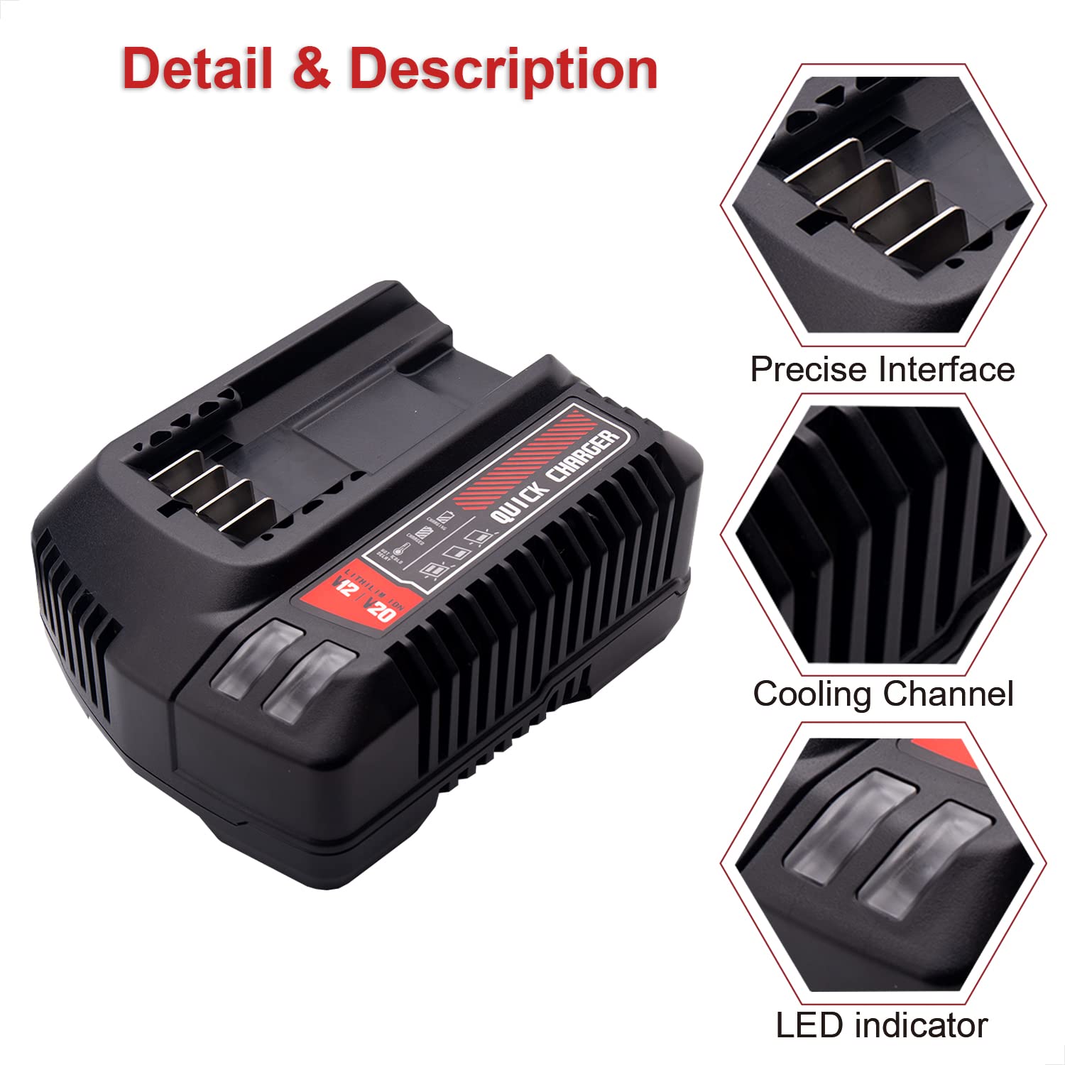 20V Max Battery Charger Replacement For Craftsman Cmcb104,Compatible With Lithium Batteries Cmcb101 Cmcb204 Cmcb202 Cmcb201 Cmcb