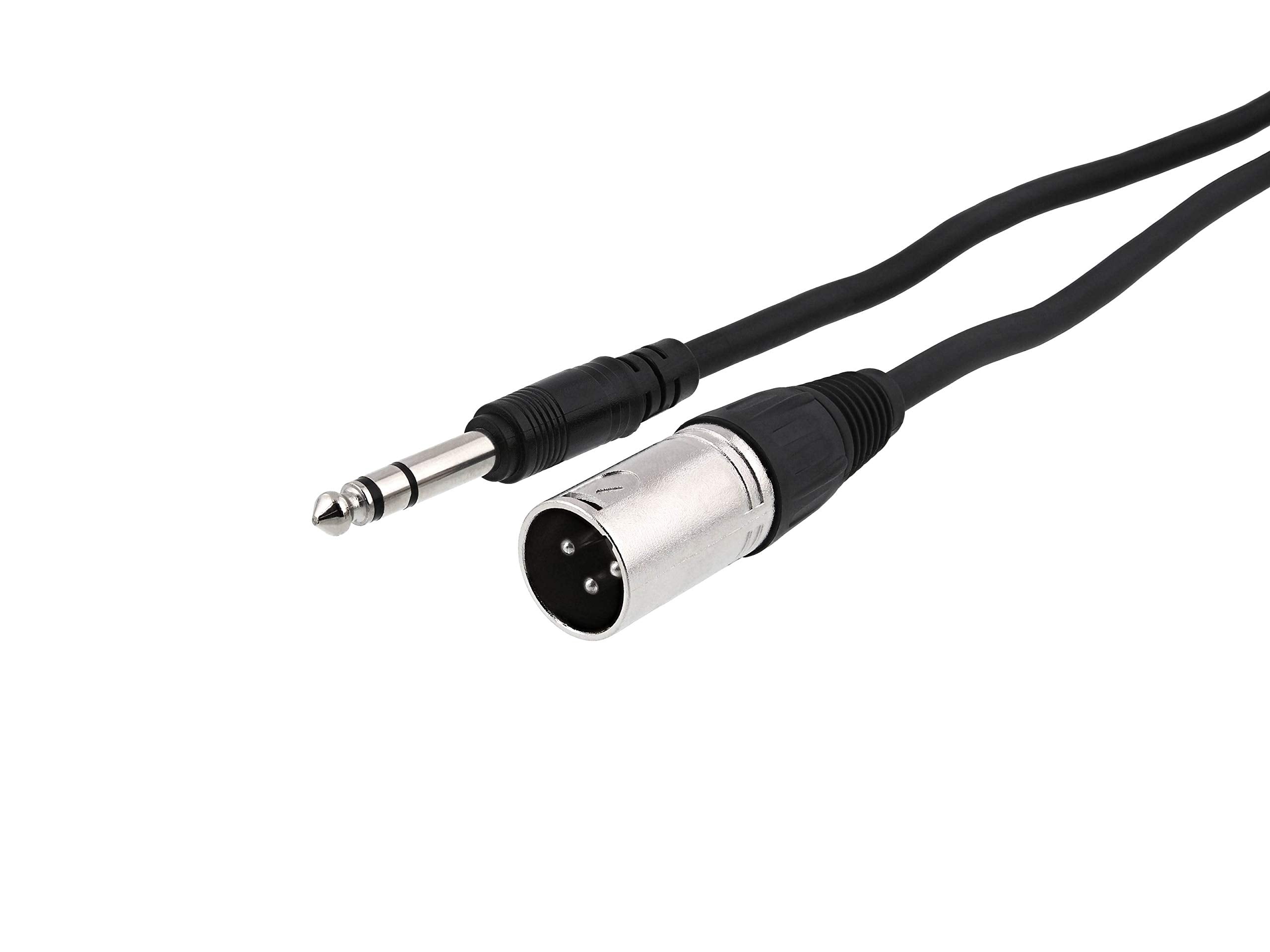 XLR Microphone Cables (15 feet, XLR Male - 1/4 Stereo)