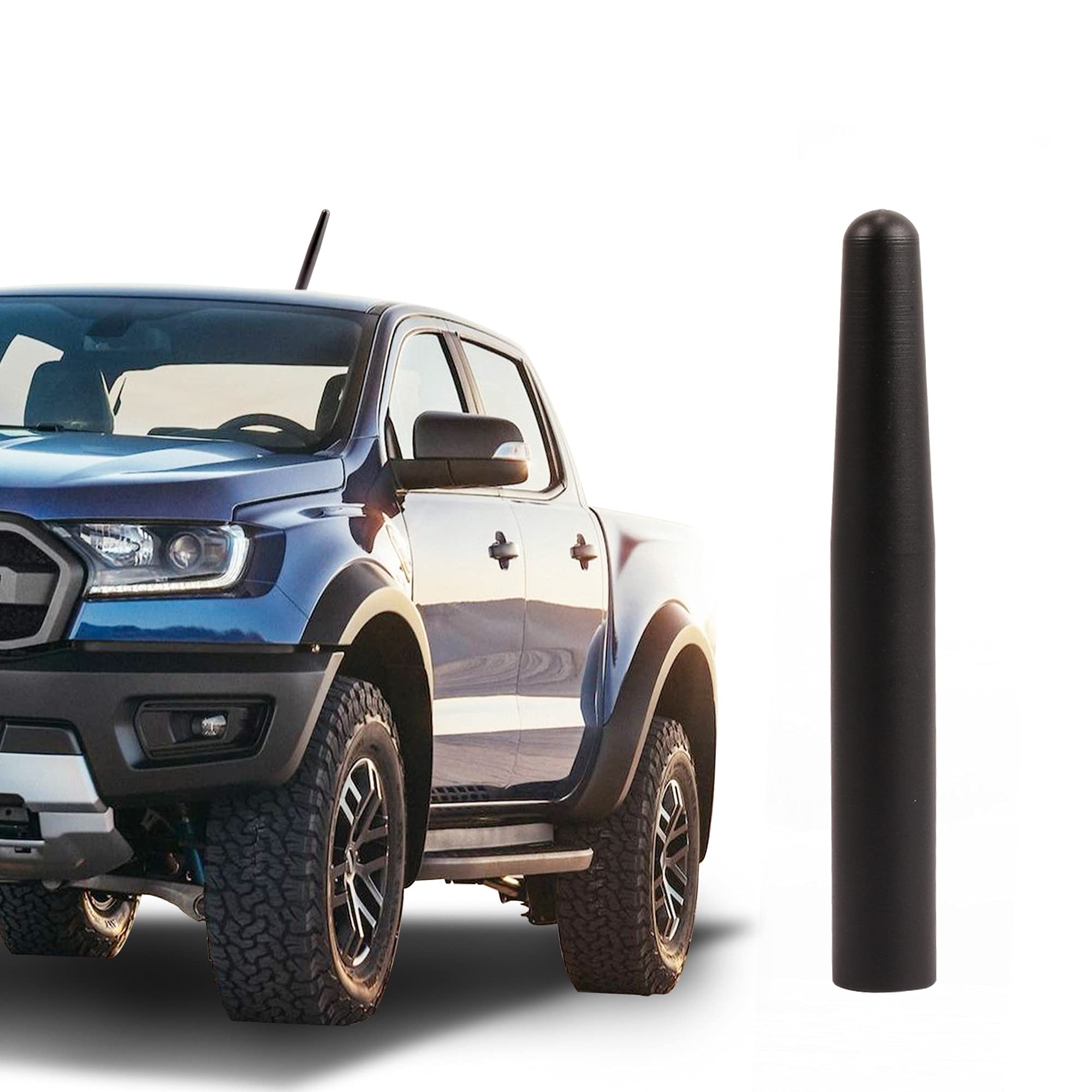 Ksaauto Short Antenna For 2009 2024 Ford F150 F250 F350 Raptor Xlt Ford Bronco Sport, Truck Car Ford F150 Accessories, 4.5 Inche