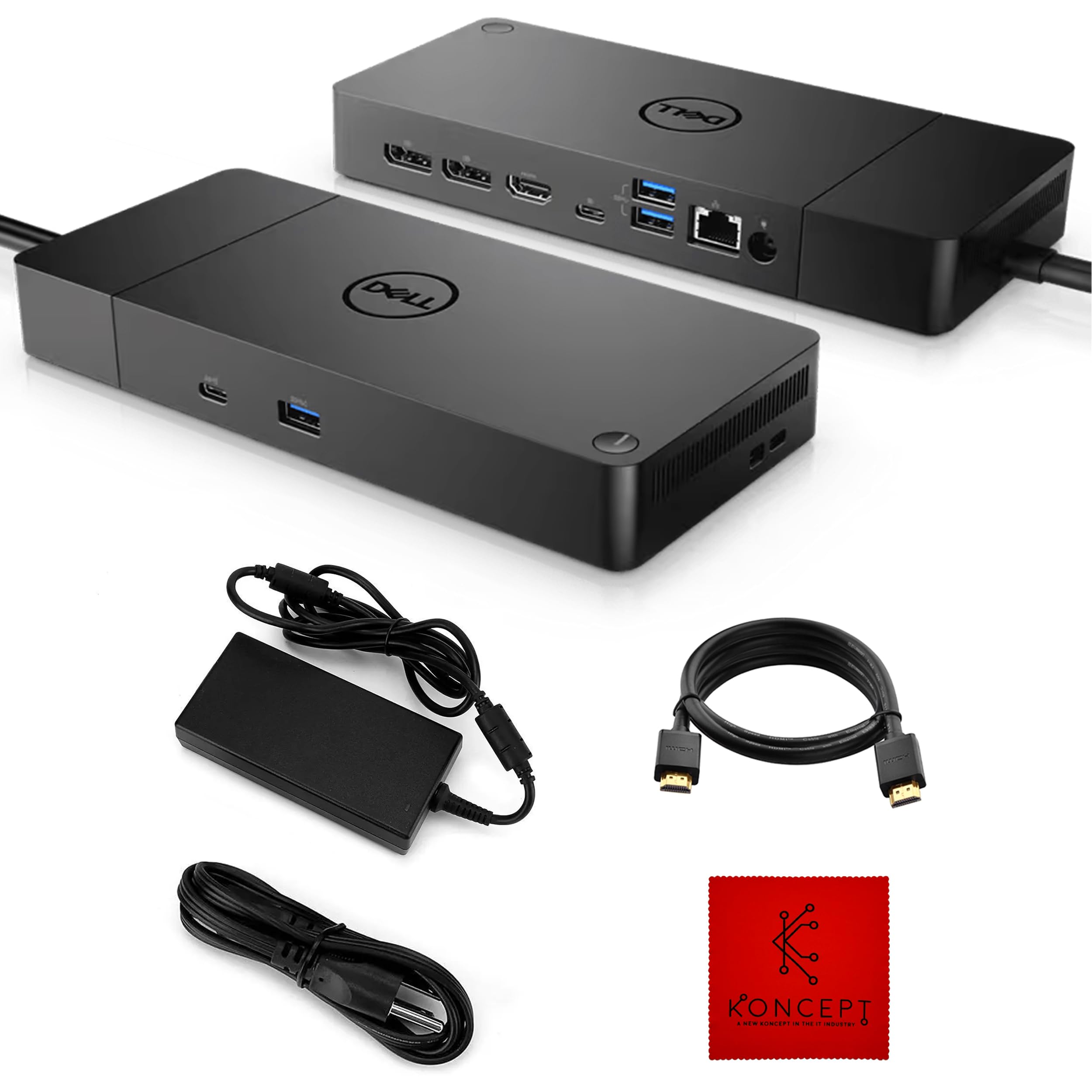 Wd19S Dell Docking Station Dual Monitor Bundle   Dell Dock Station With 180W Power Adapter & 130W Power Delivery + Usb Type C + 