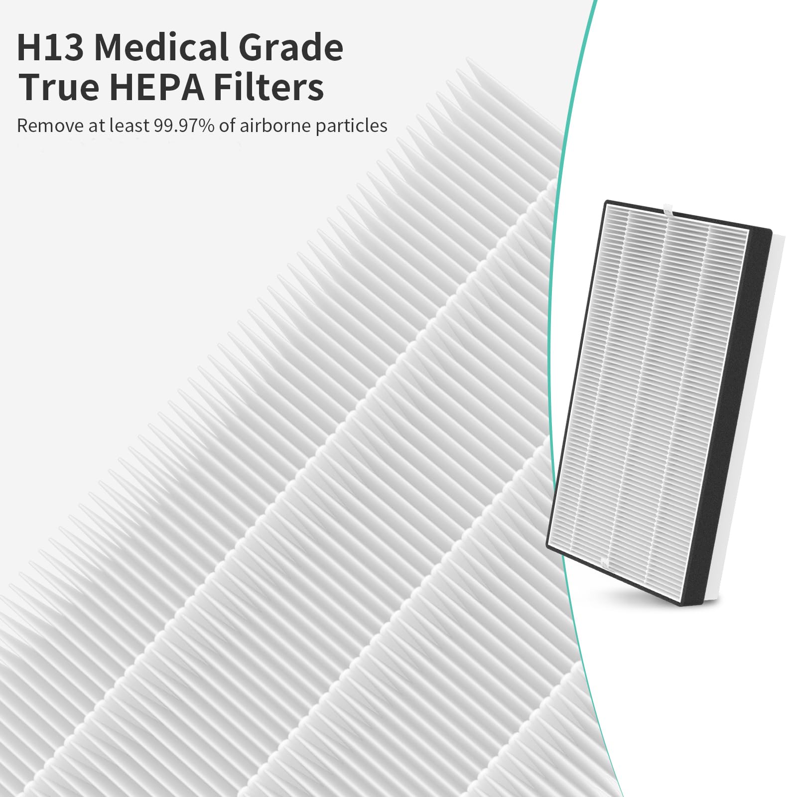 4 Packs F1 True Hepa Repalcement Filters Compatible With 3M Filtrete C01 T02 Series Fap C01 F1,Fap T02 F1, Fap C01Ba G1 And Fap