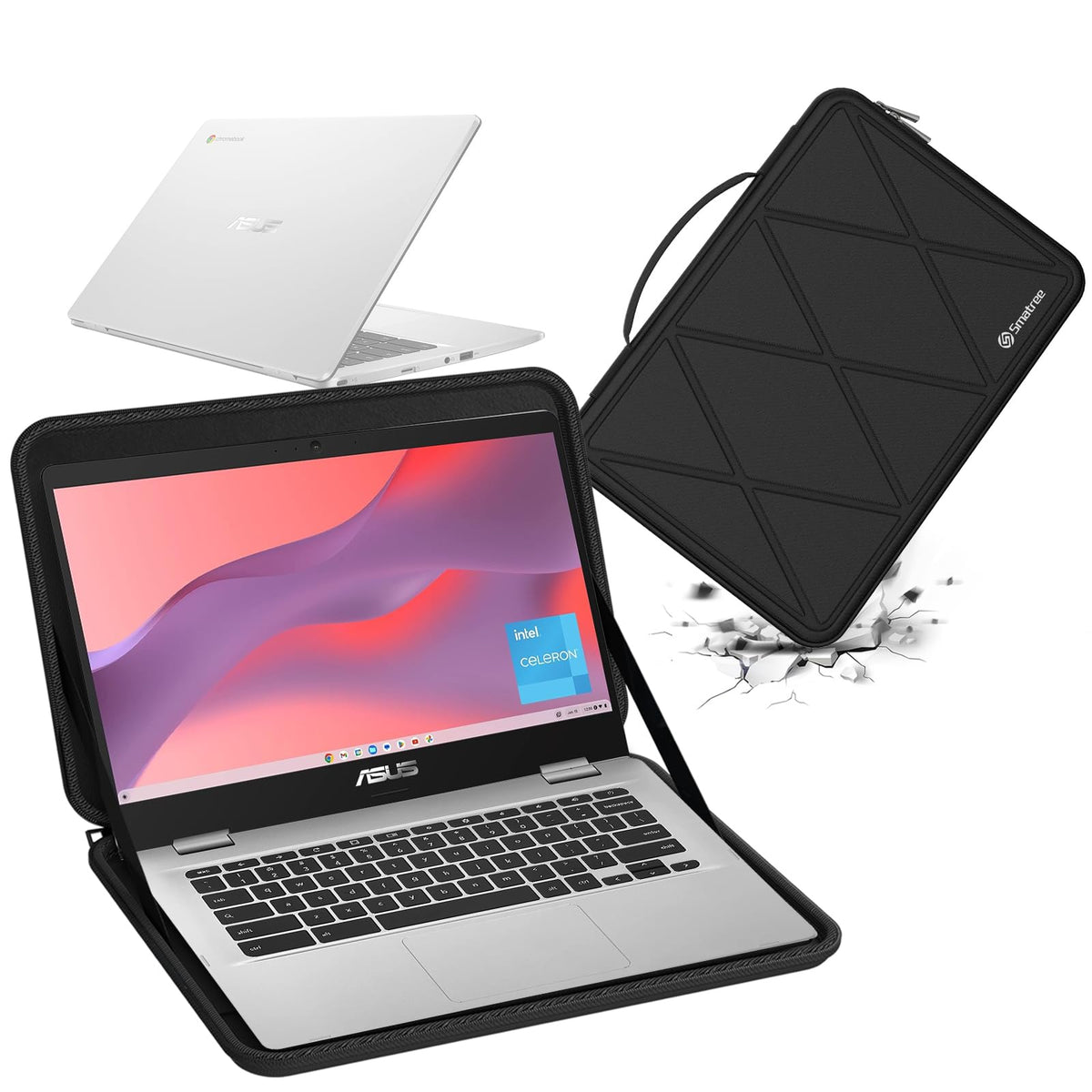 Smatree Hard EVA Protective Sleeve Case Compatible for 14 inch ASUS Chromebook C424/C423 Laptop Anti-Shock and Waterproof Bag (X8257)