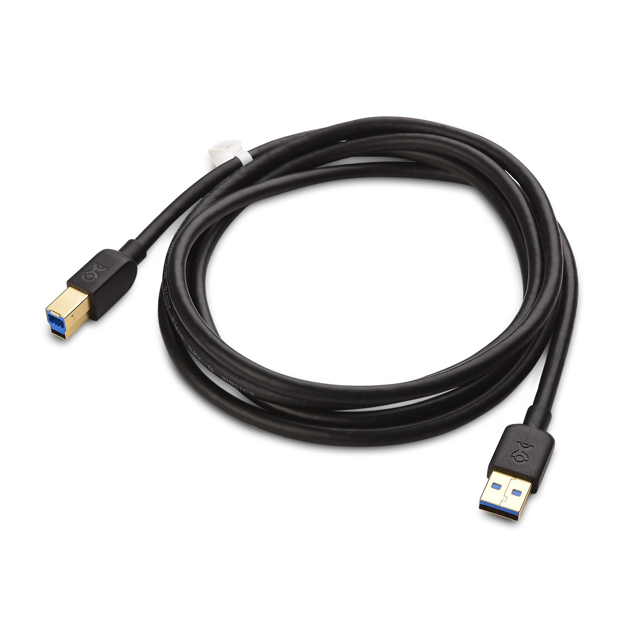 Cable Matters 2 Pack USB 3.0 Cable (USB 3 Cable, USB 3.0 A to B Cable) in Black 6 ft