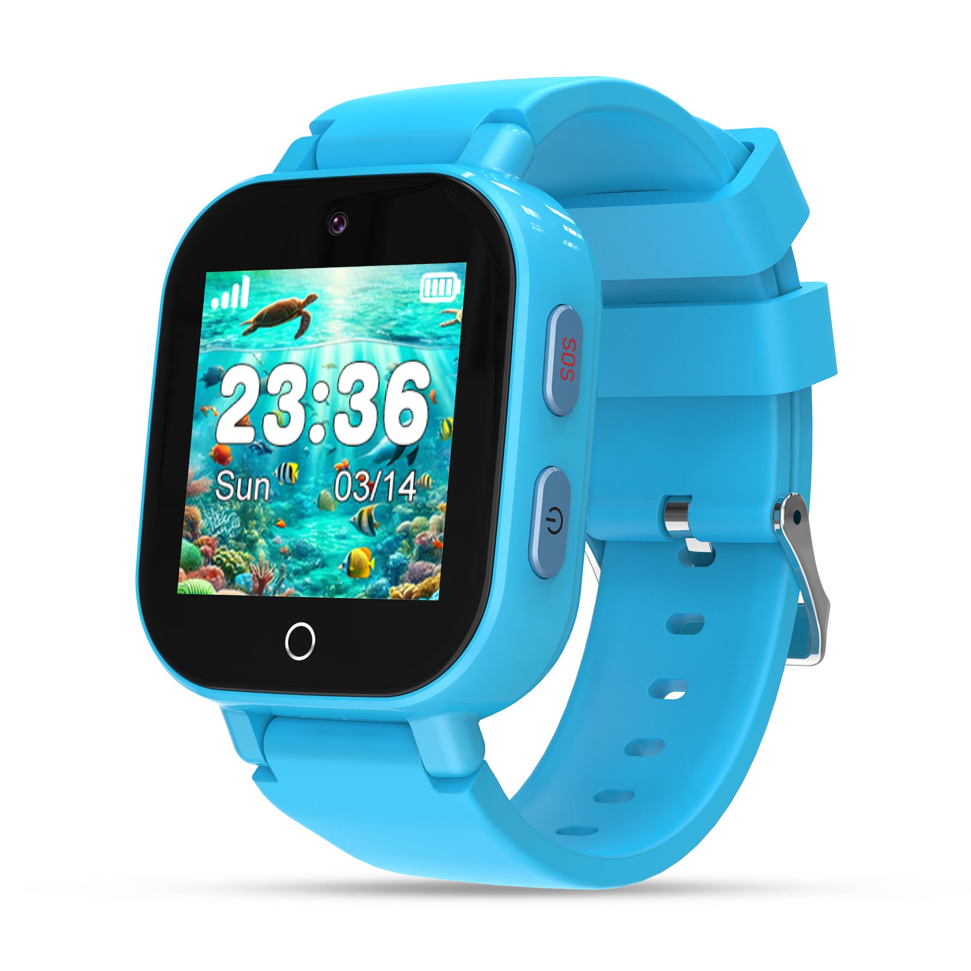 4G Kids Smart Watch Boys With Gps Tracker & Video Calling Kids Texting Watch Age 5-12, 12/24 Hr Sos Call Voice Chat Alarm Clock 