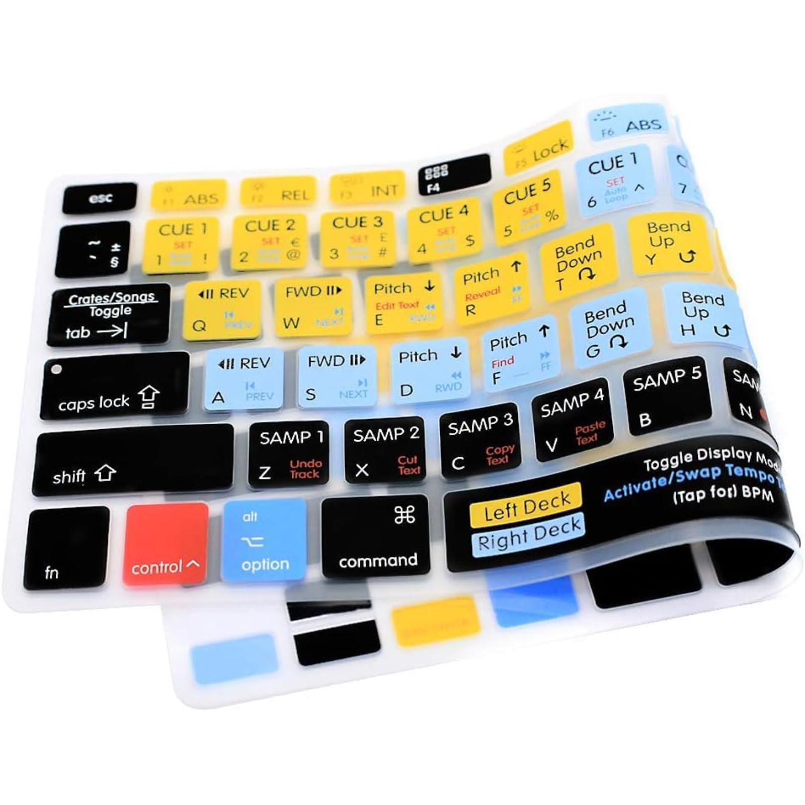 Mmdw Serato Scratch Live Silicone Shortcuts Keyboard Cover Skin For Macbook Pro 13'' 15'' 17'' (2015 Or Older Version),For Macbo