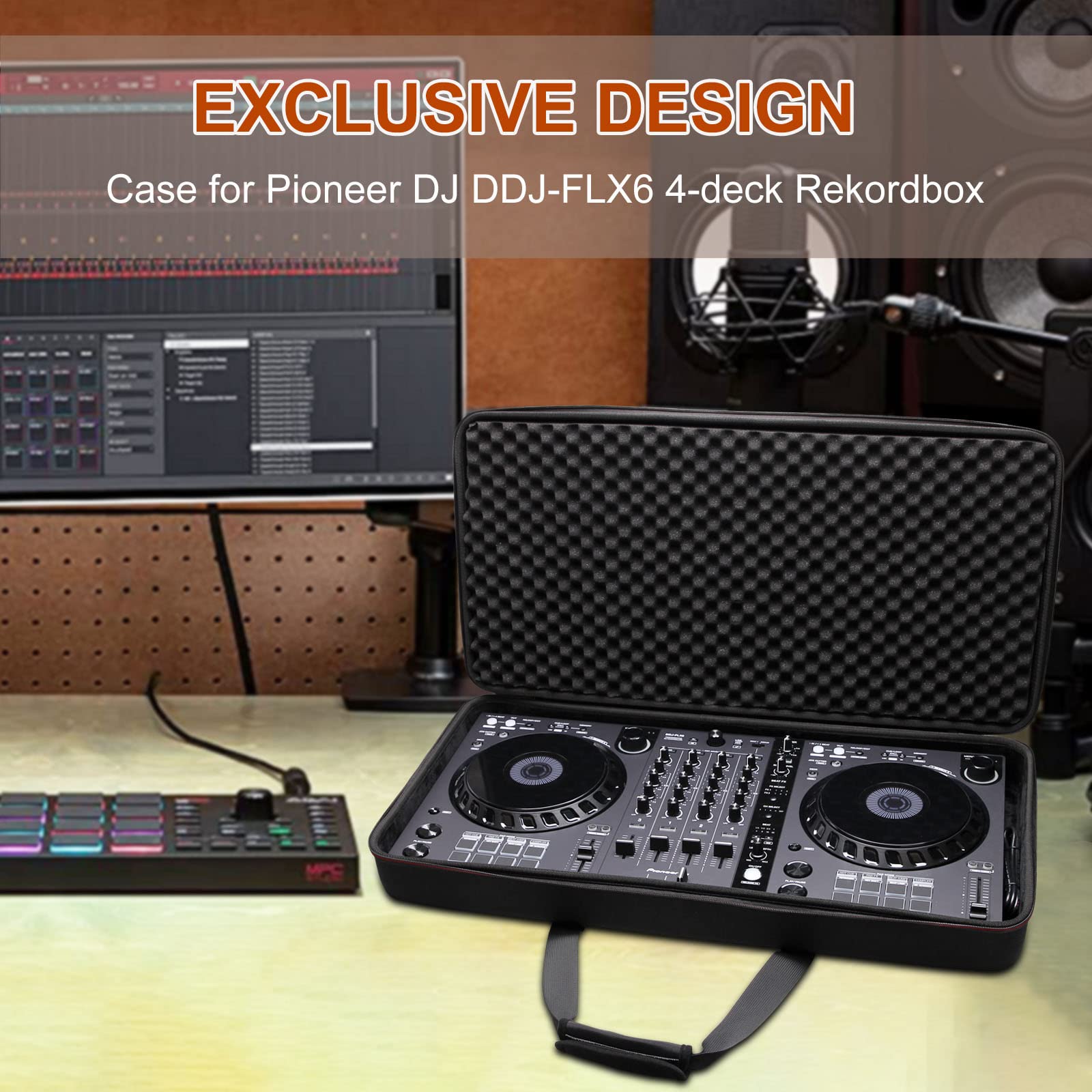 Ltgem Dj Controller Case For Pioneer Dj Ddj-Flx6 Or Ddj-Flx6-Gt Or Ddj-800 Dj Controller Carry Case(28.7  14.74  4 Inch)