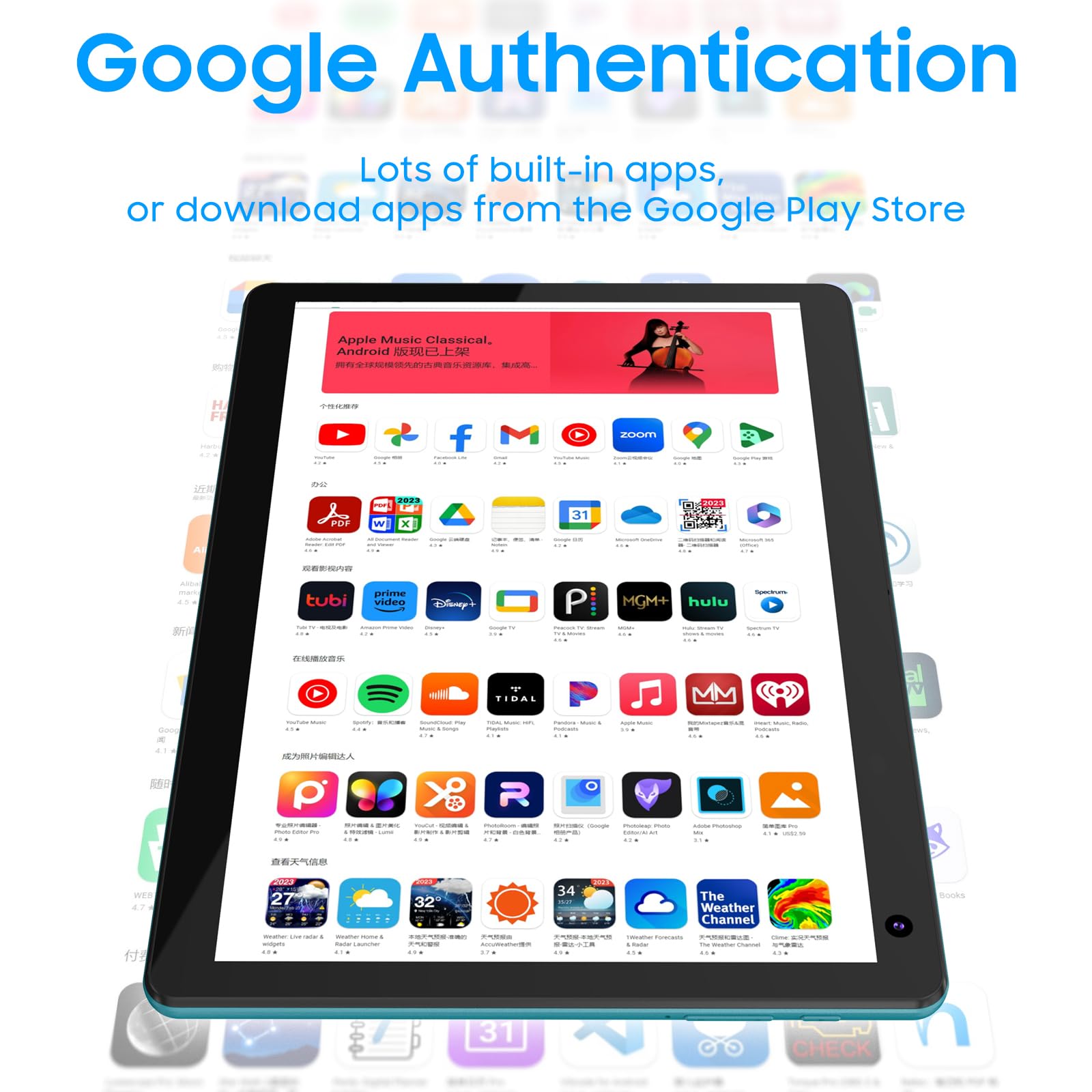 Coopers Tablet 10 Inch, Android 12 Tablet, 32Gb Rom 512Gb Expand Computer Tablets, Quad Core Processor 6000Mah Battery, 1280X800