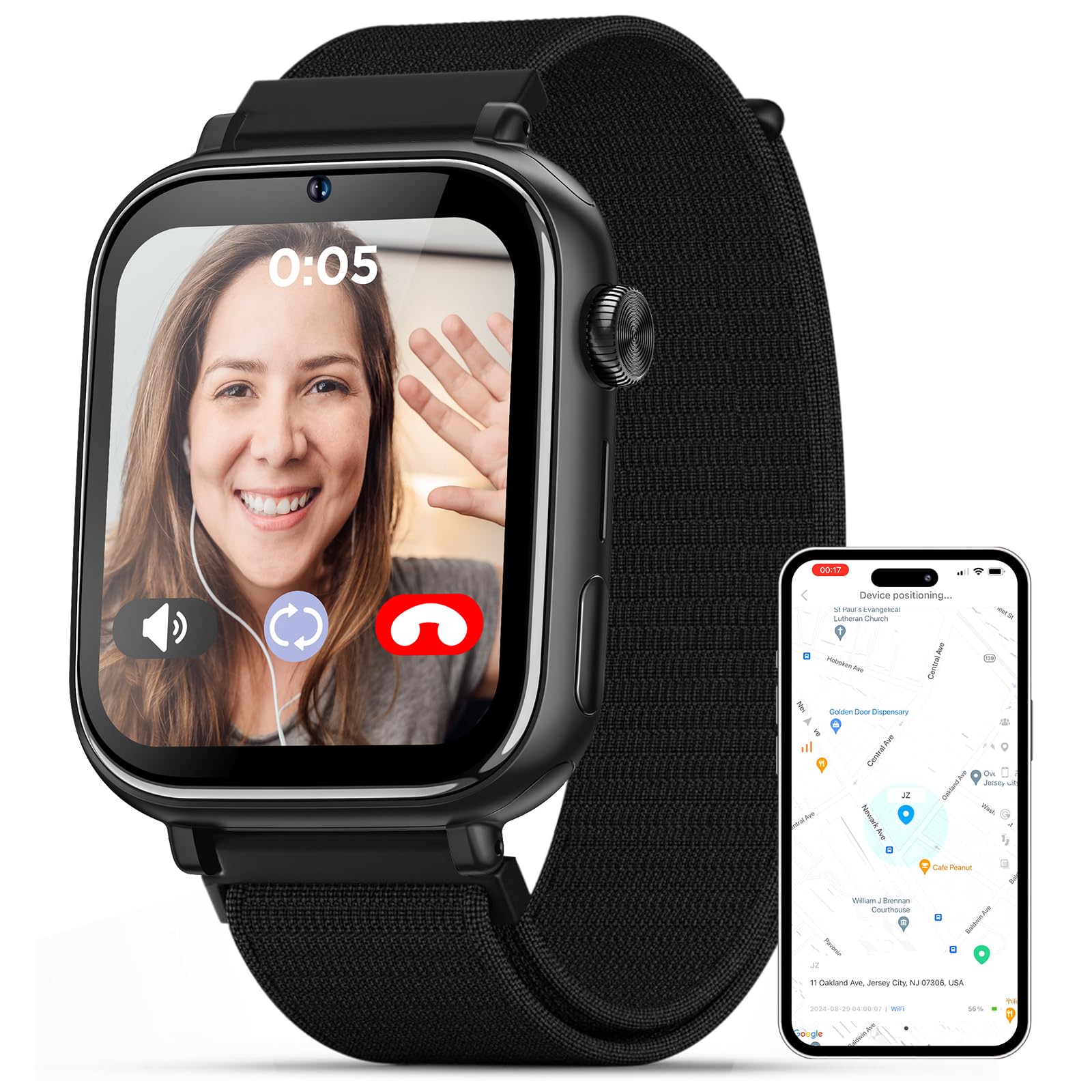 2025 Smart Watch For Kids 6-12 [Kids Gps Tracker/Video Call] Smart Watches Boys Girls Phone Watch, School Mode, Safety Alert, Gp