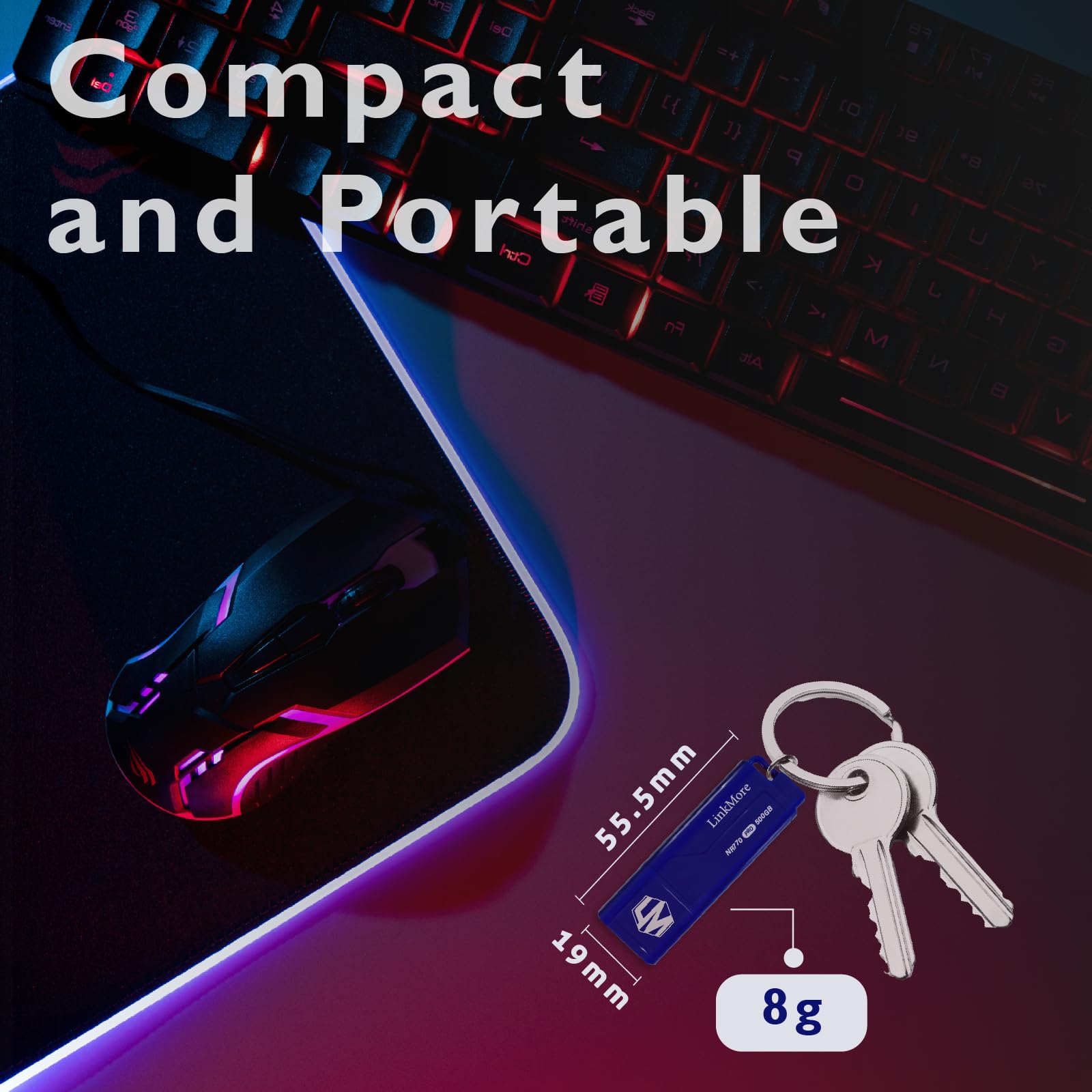 Linkmore Nr770 500Gb Usb 3.2 Gen2 Flash Drive, Read Speed Up To 1000Mb/S, Write Speed Up To 800Mb/S, Thumb Drive