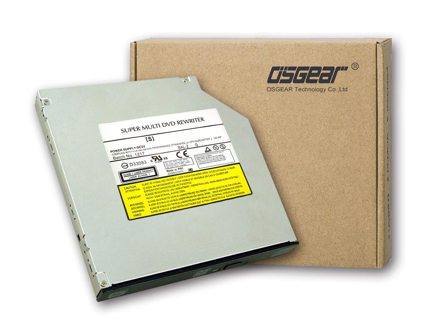 OSGEAR 9.5mm SATA 8X DVDRW CD DVD RW ROM Burner Writer M-Disc Tray Loading Optical Drive for Acer Asus HP Dell Lenovo
