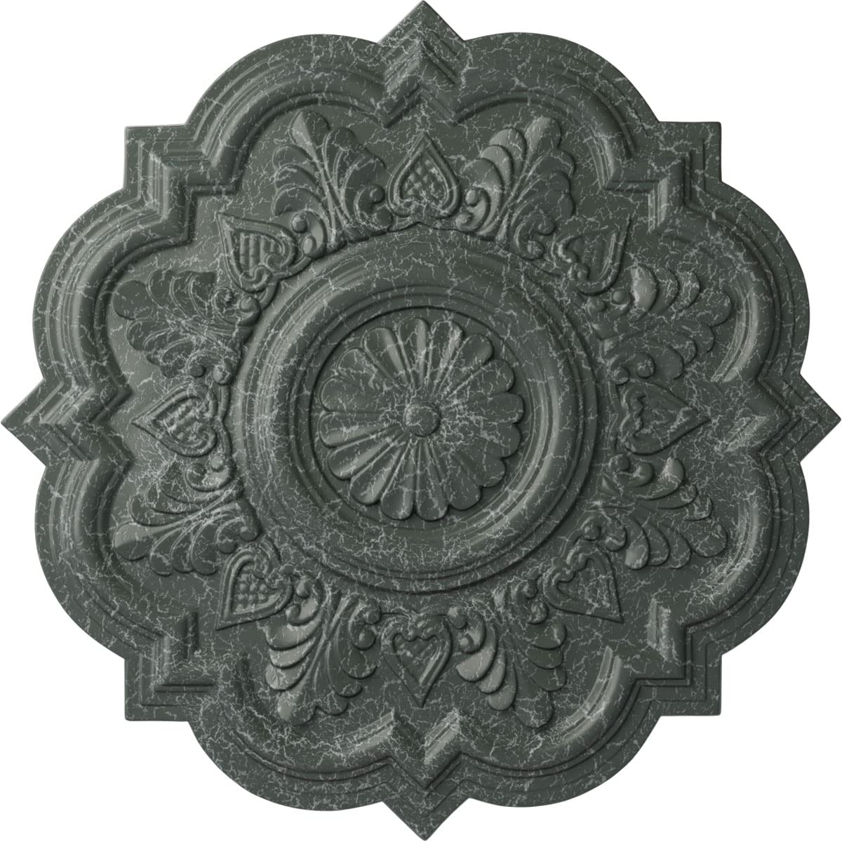 Ekena Millwork CM20DRAGC Deria Ceiling Medallion, Athenian Green Crackle
