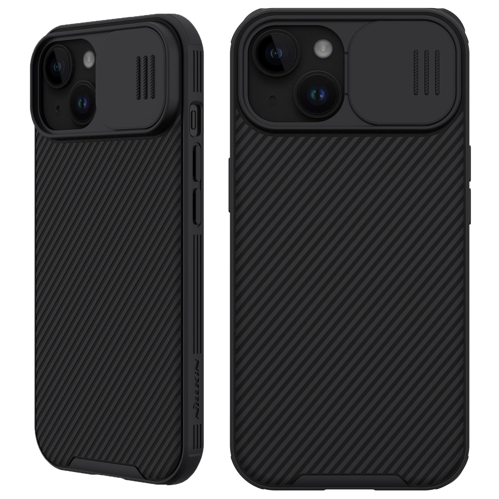 Mangix for iPhone 15 Case with Camera Cover,Slim Fit Thin Polycarbonate Protective Shockproof Cover with Slide Camera Cover, Upg