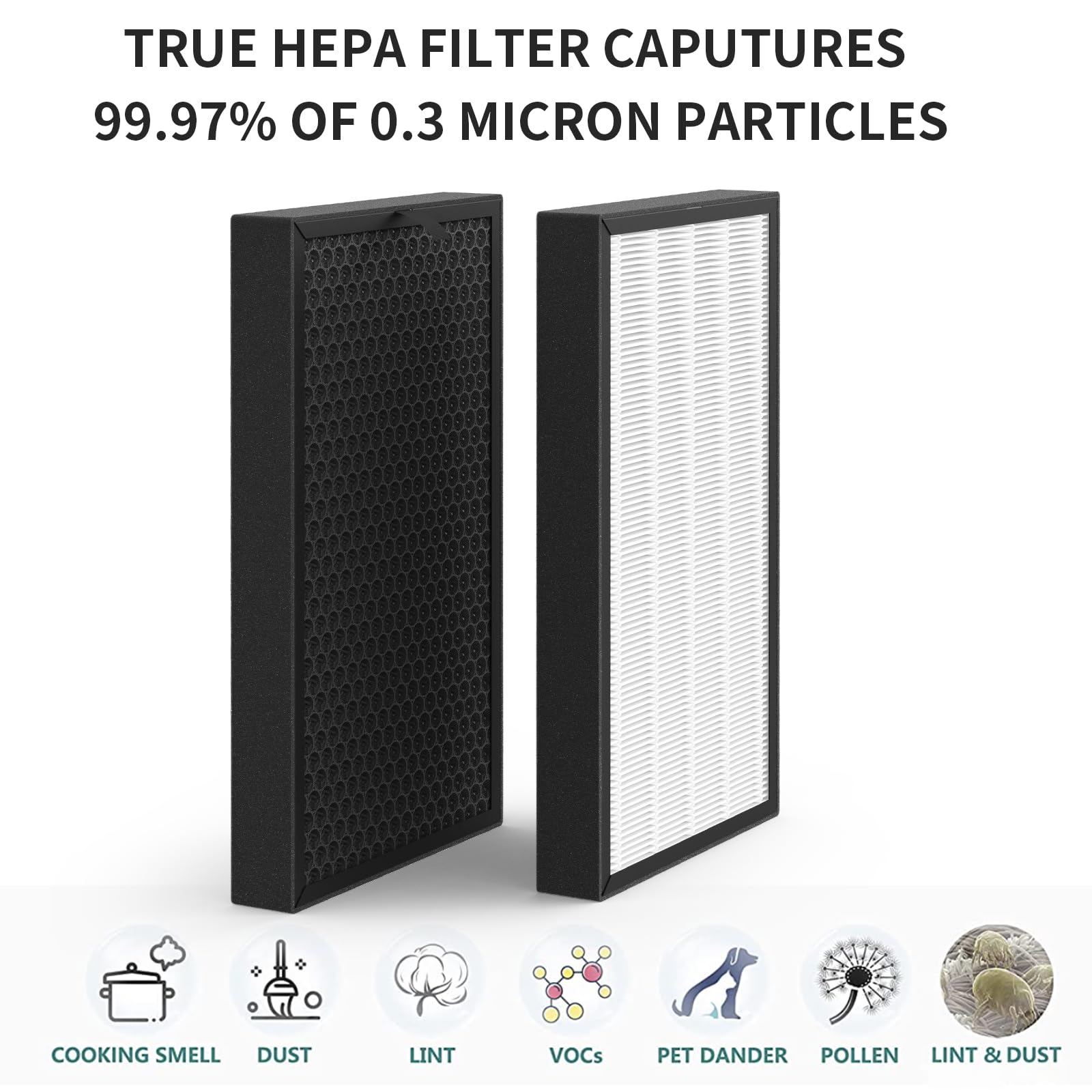 Kj350G Replacement Filter Compatible With Tosot Air Cleaner Purifier Kj350G, True Hepa High Efficiency Activated Carbon Filter,