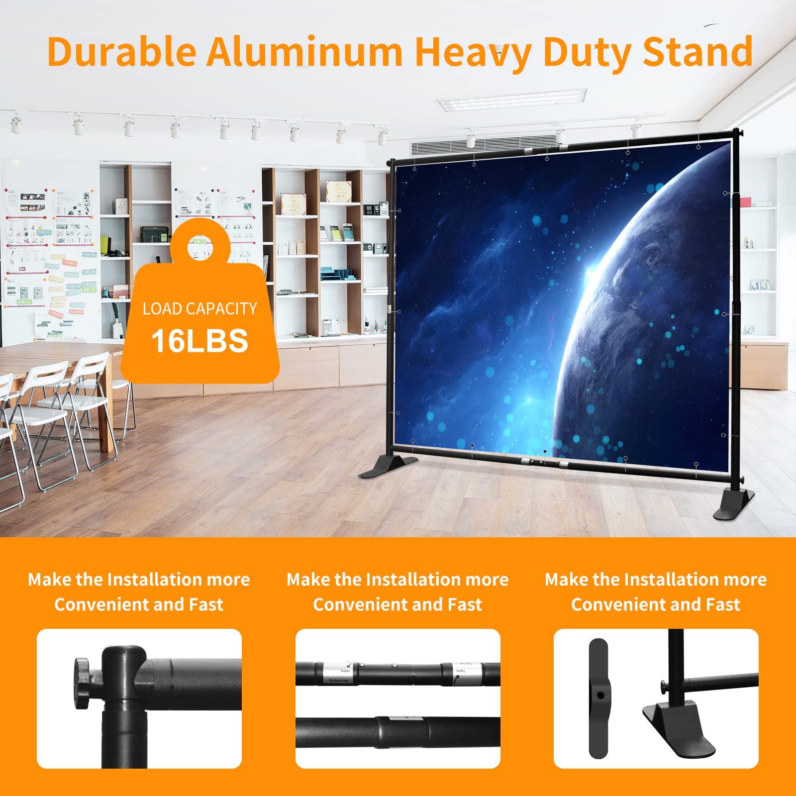 Fudesy 10X8 Ft Backdrop Banner Stand, Heavy Duty Adjustable Background Stand Kit With Carrying Bag, Step And Repeat Photography