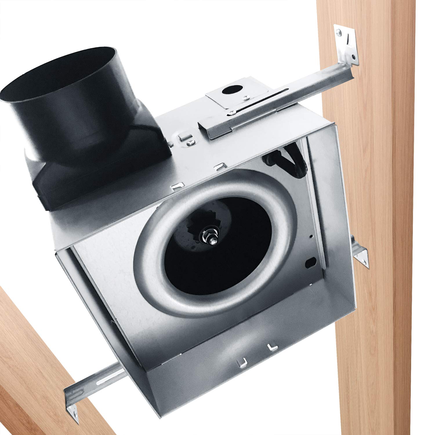 Tech Drive Bathroom Exhaust Fan 90 Cfm 1.5 Sone, Very Quiet Ceiling Mounted Ventilation Fan,White Plastic Grille,Easy To Install