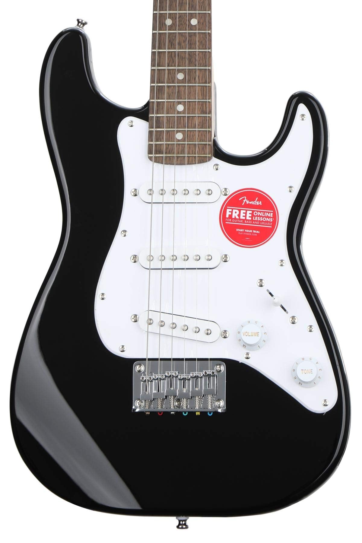 Squier Mini Stratocaster Electric Guitar, With 2-Year Warranty, Black, Laurel Fingerboard