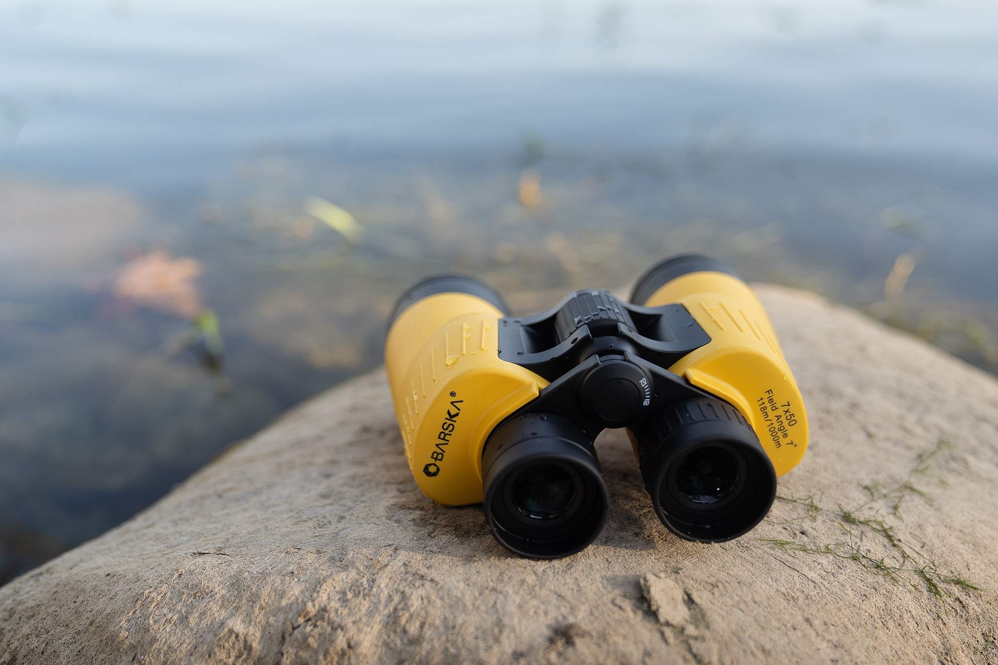 Barska Ab12738 Floatmaster 7X50 Waterproof Floating Marine Binoculars For Boating, Hunting, Fishing, Sports, Etc, Yellow