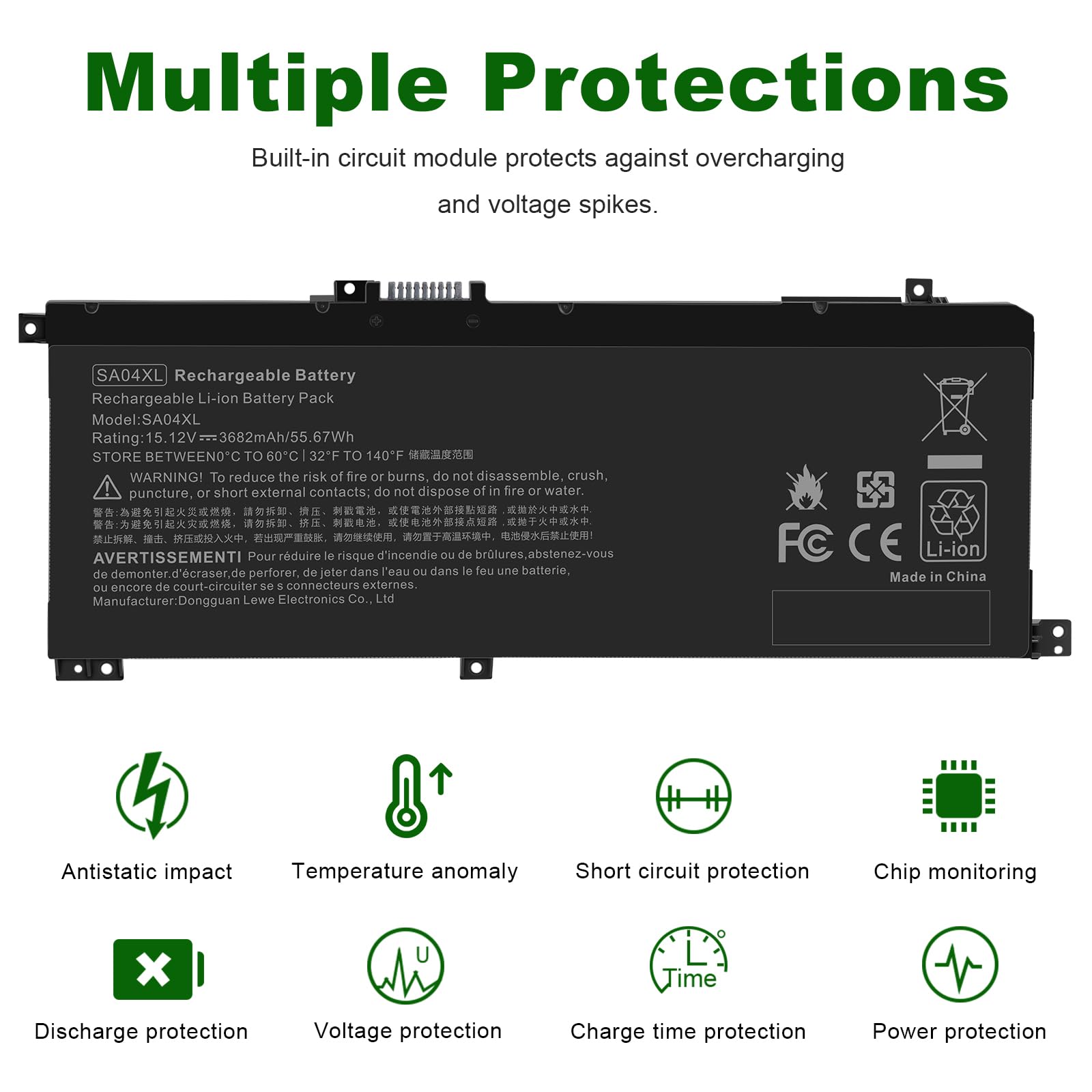 Sa04Xl Sao4Xl Battery For Hp Envy X360 15M Ds0011Dx 15M Dr0012Dx 15M Dr0011Dx 15M Ds0Xxx 15M Dr0Xxx 15T Dr100 15M Dr1Xxx 17T Cg1